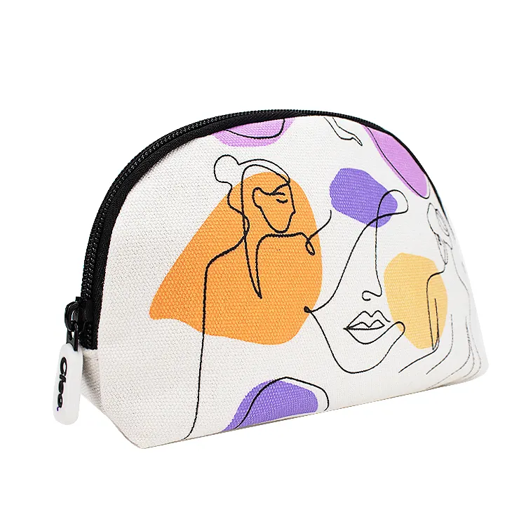 Women Travel Cotton Make up Pouch Girls Small Beauty Cosmetic Bag Canvas