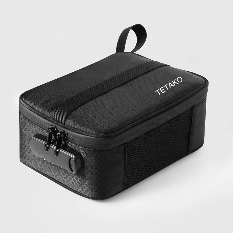 Large Capacity Carbon Odor Proof Bag Case Portable Smell Proof Pouch With Combination Lock