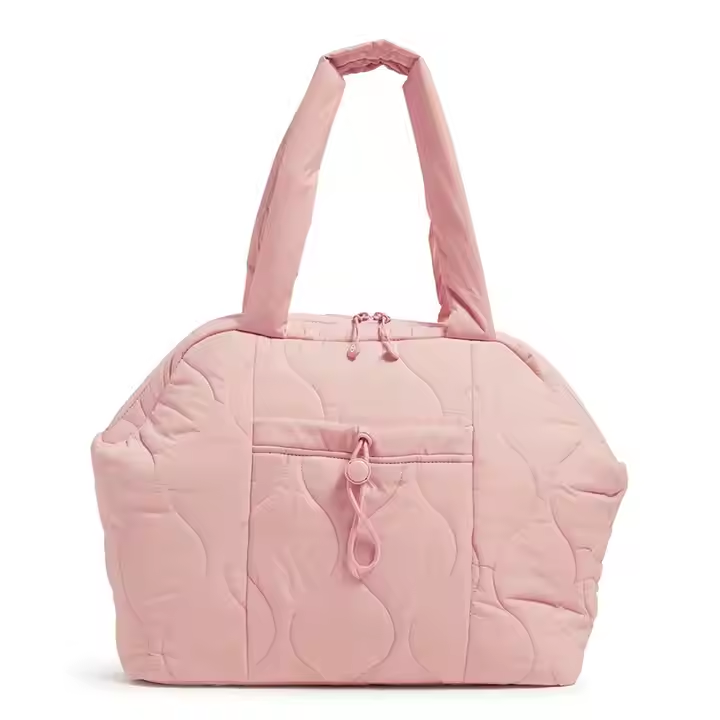 Lightweight Women Custom Quilted Soft Puffy Shoulder Crossbody Weekend Handbag Puffer Tote Bag