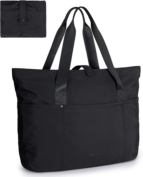 Tote Bag for Women, Foldable Tote Bag With Zipper Travel Large Shoulder Bag Handbag for Work