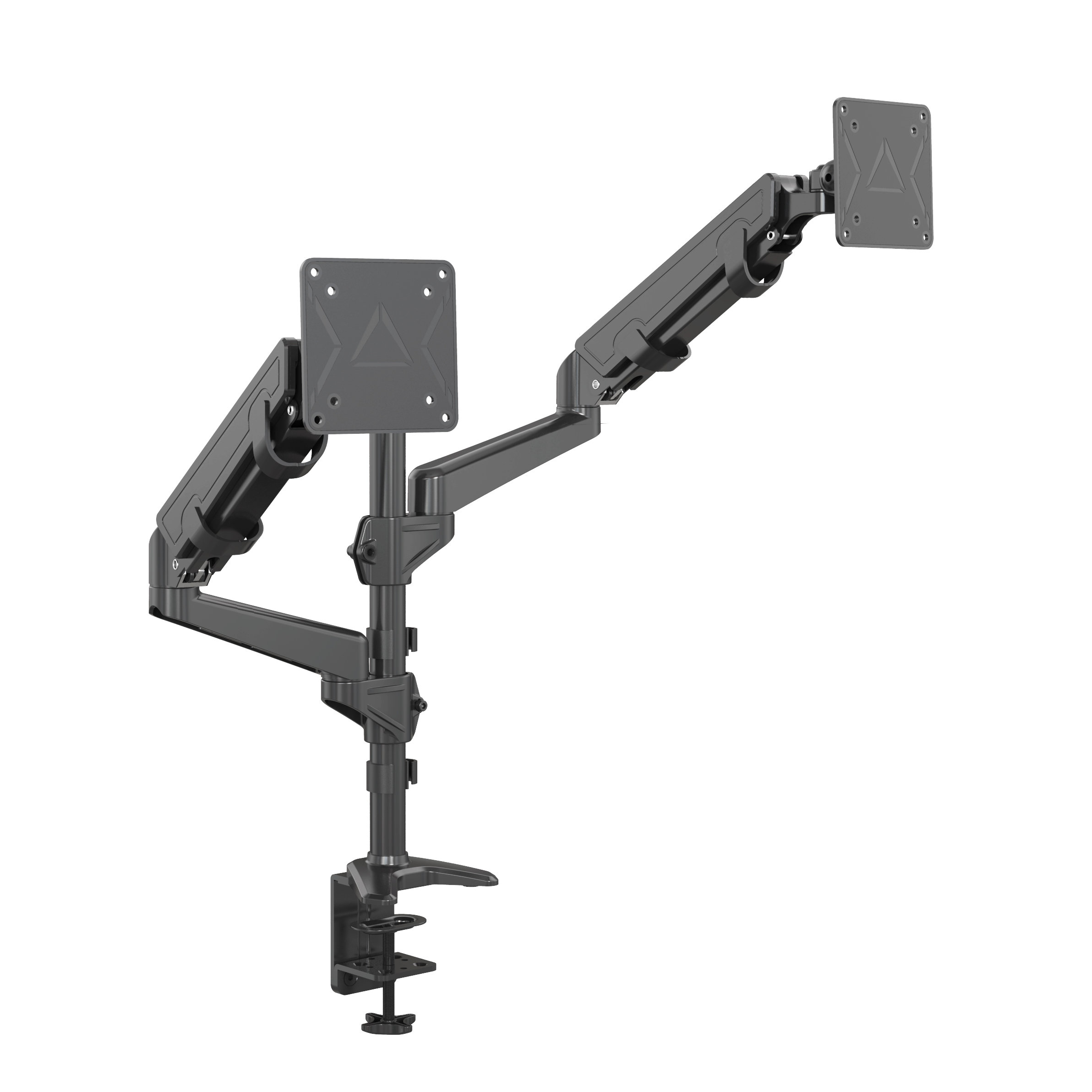 Ergonomic Dual Monitor Gas Spring Arm with Quick Insert & Cable Management – V-MOUNTS VM-GE524D