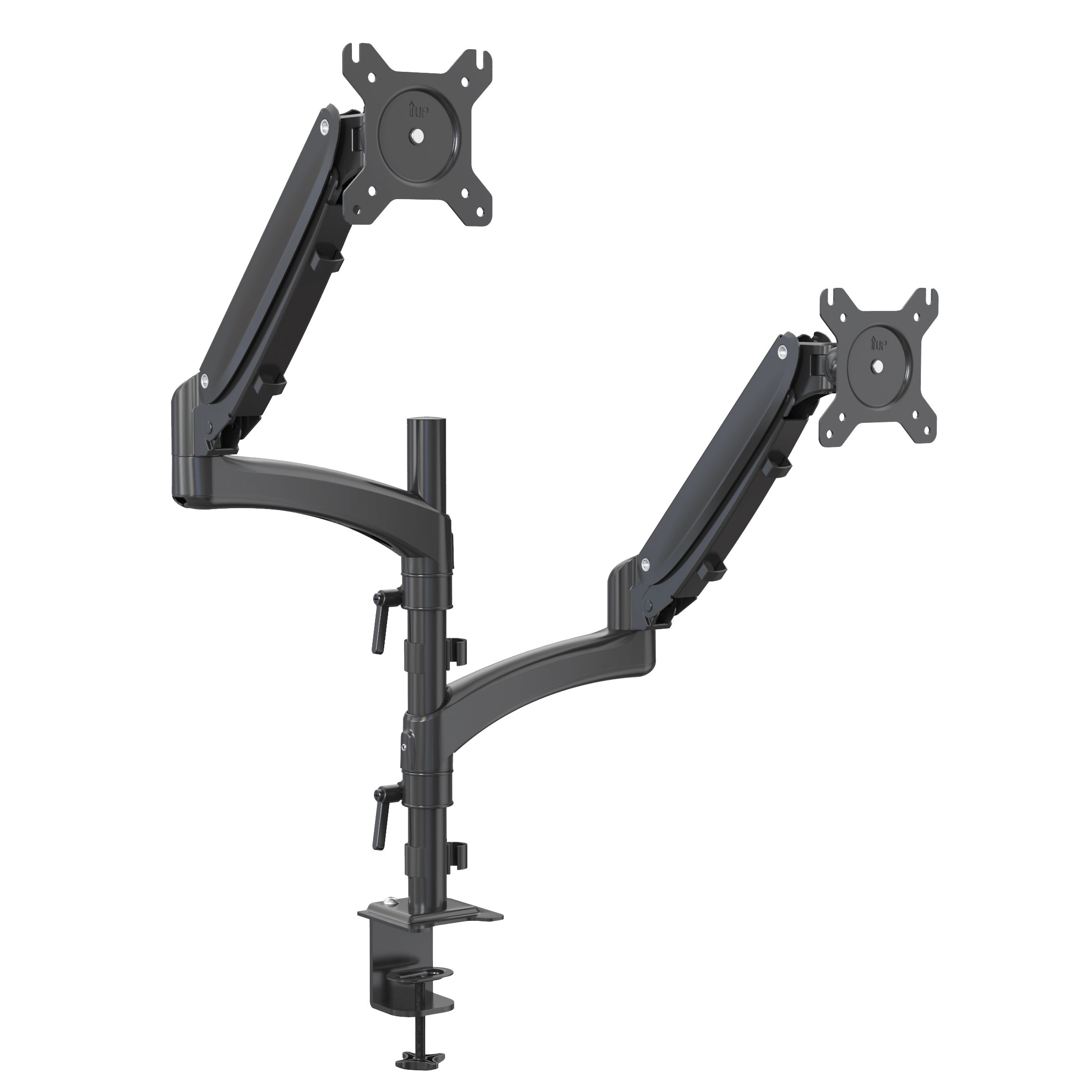 Ergonomic Dual Monitor Arms Gas Spring Adjustable Desk Mount with Cable Management – V-MOUNTS VM-GM524YD
