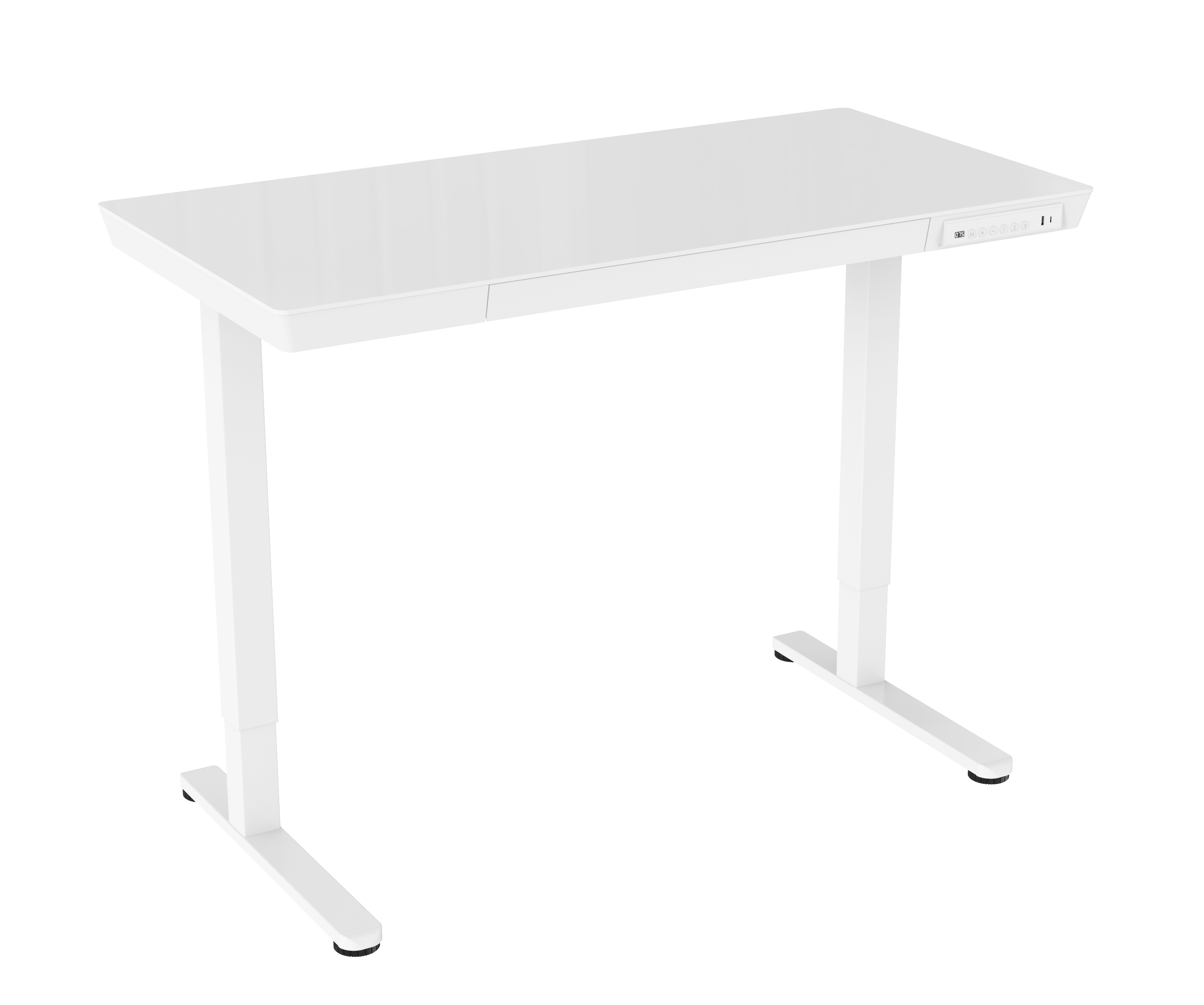 V-MOUNTS Tempered Glass Electric Standing Desk with Drawers & USB Charging | Height Adjustable Office Desk V-MOUNTS JSD5-01-G4