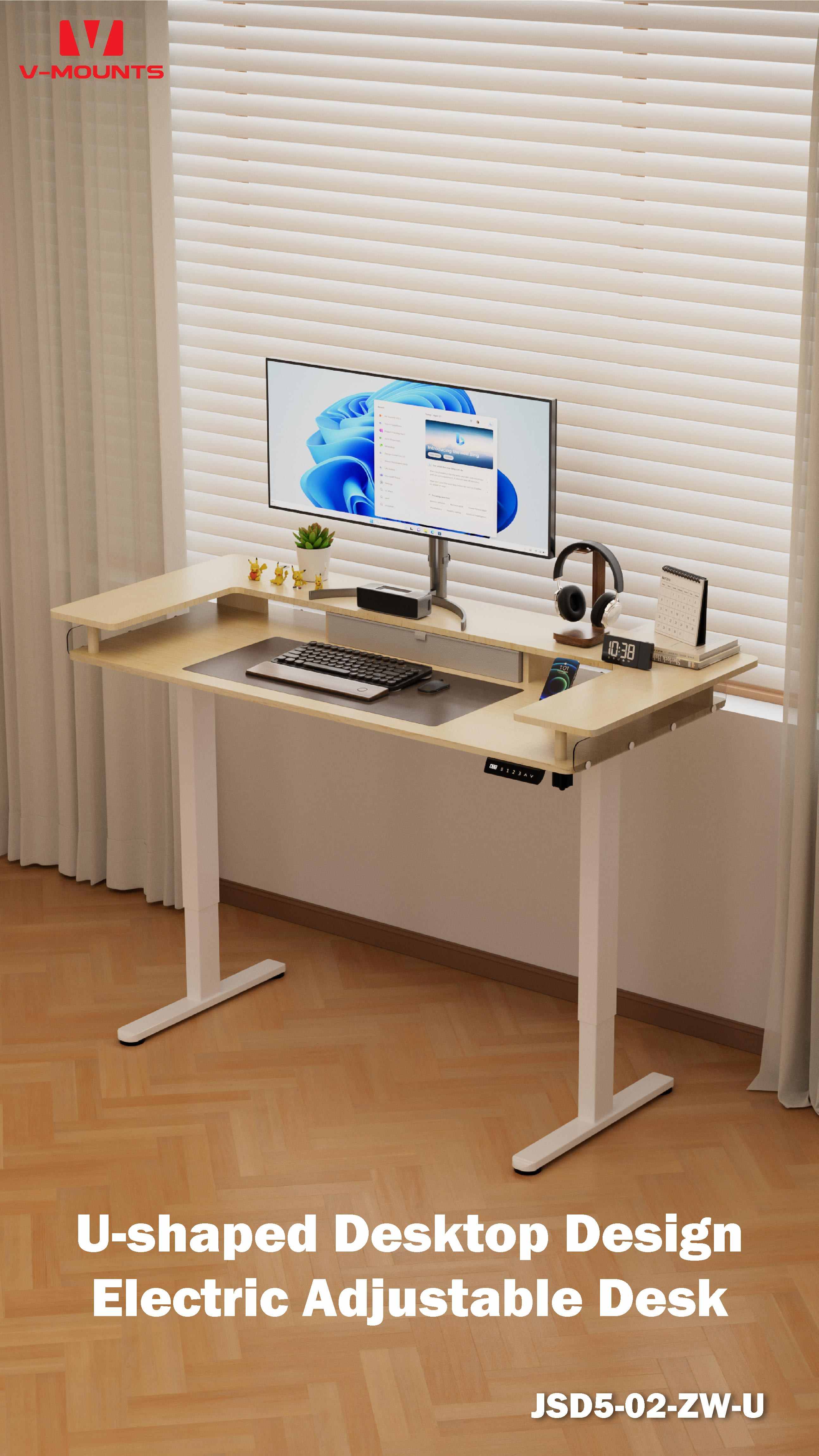 V-MOUNTS Electric Sit to Stand Desks JSD5-02-ZW-U