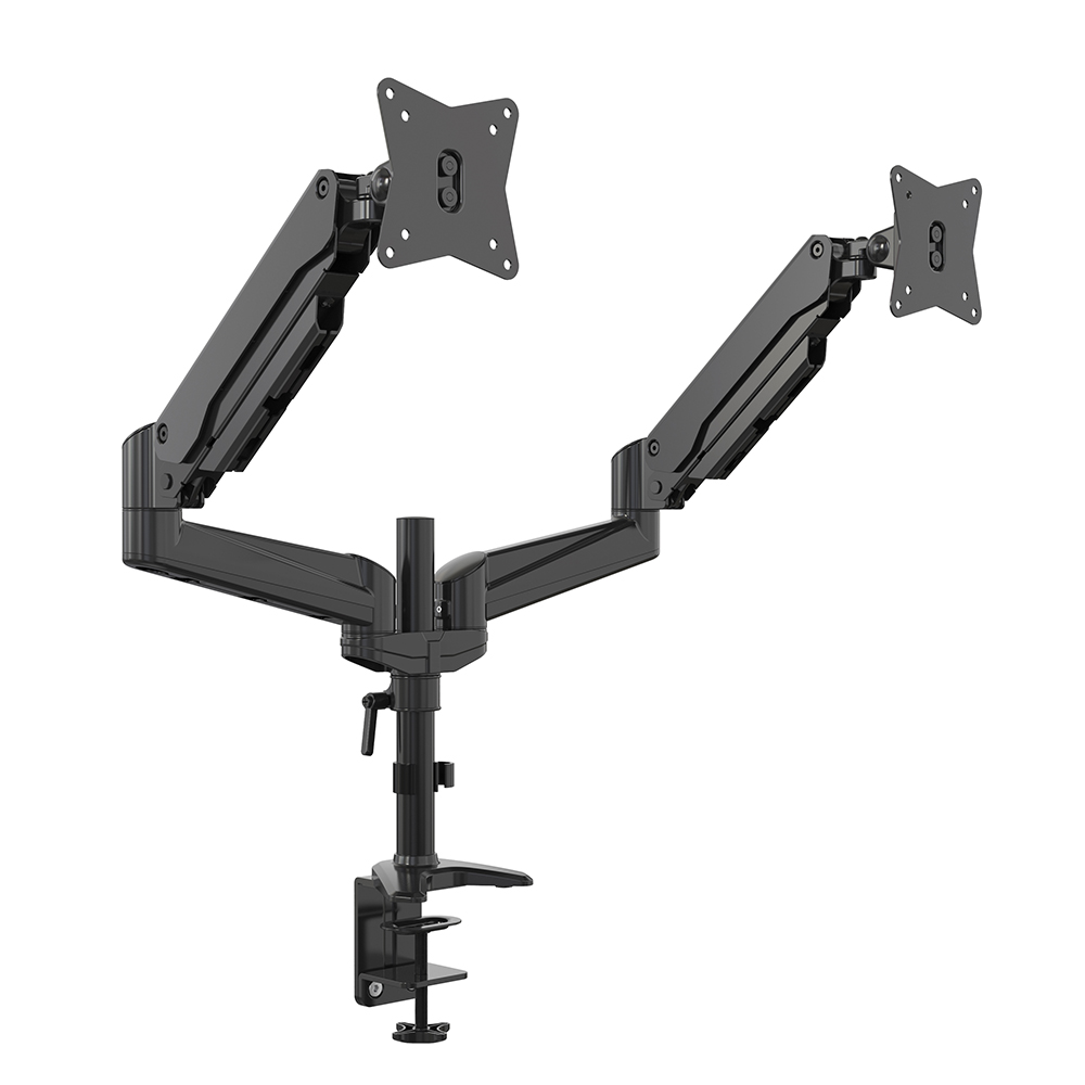 Dual Monitor Gas Spring Desk Mount with Full Rotation & Ergonomic Design – V-MOUNTS VM-GA24