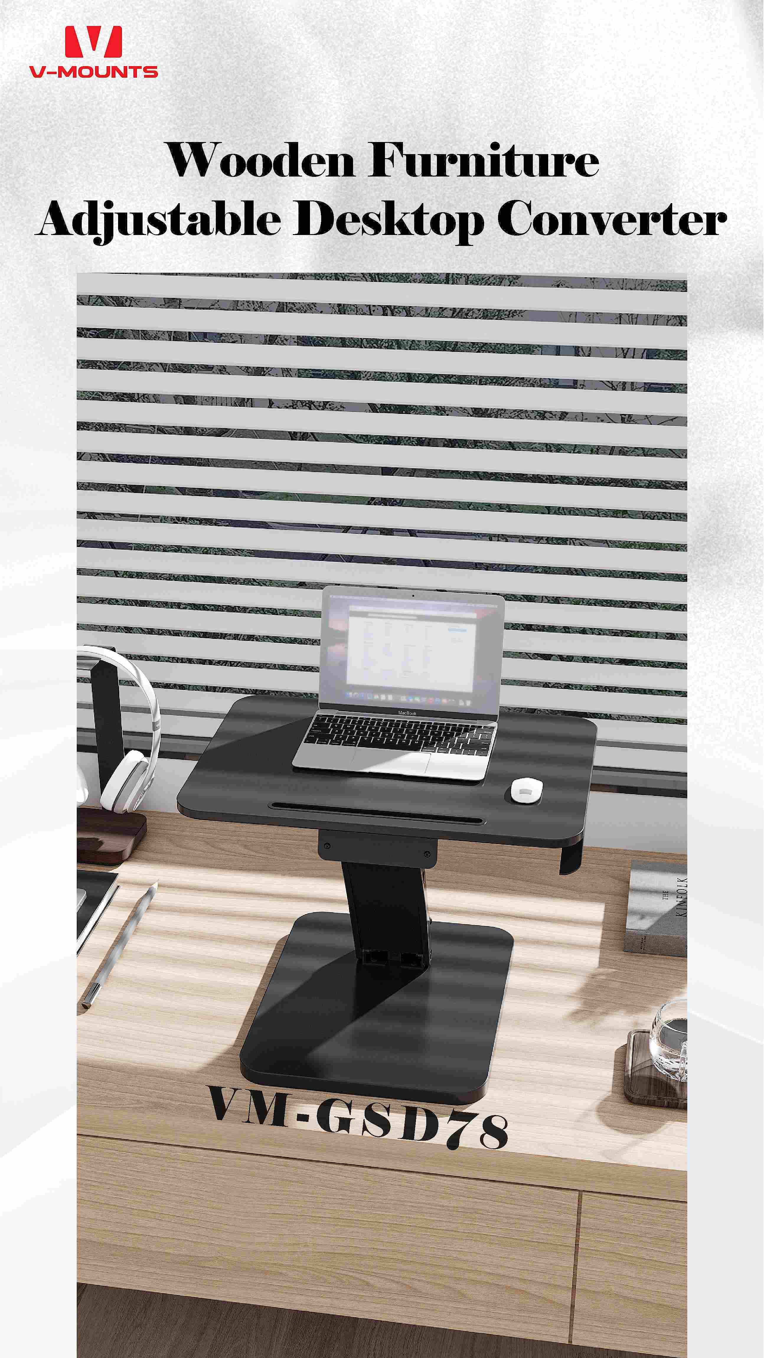 V-MOUNTS Gas Lift Desk Converters GSD78