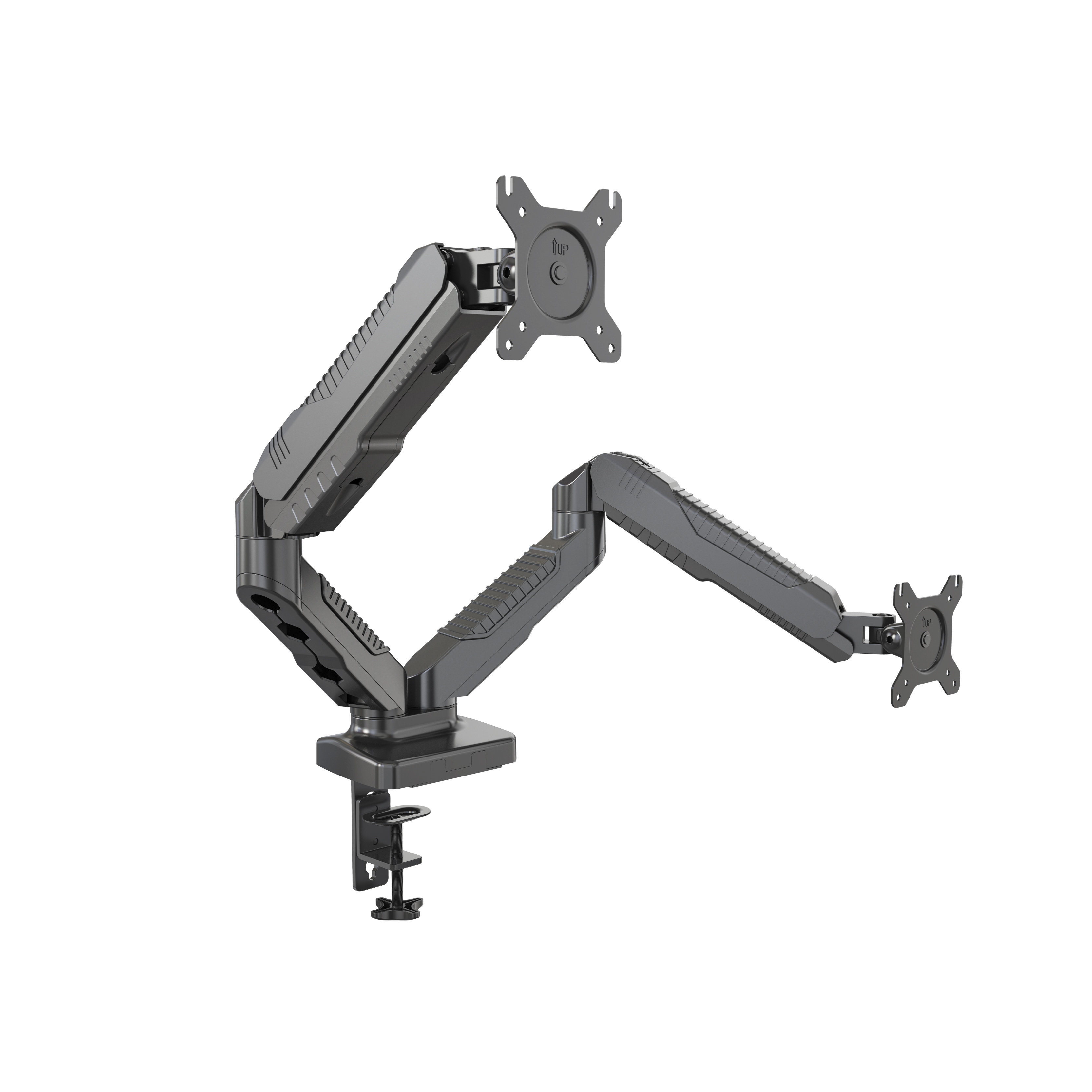 Dual Monitor Gas Spring Desk Mount with Cable Management for 15-27