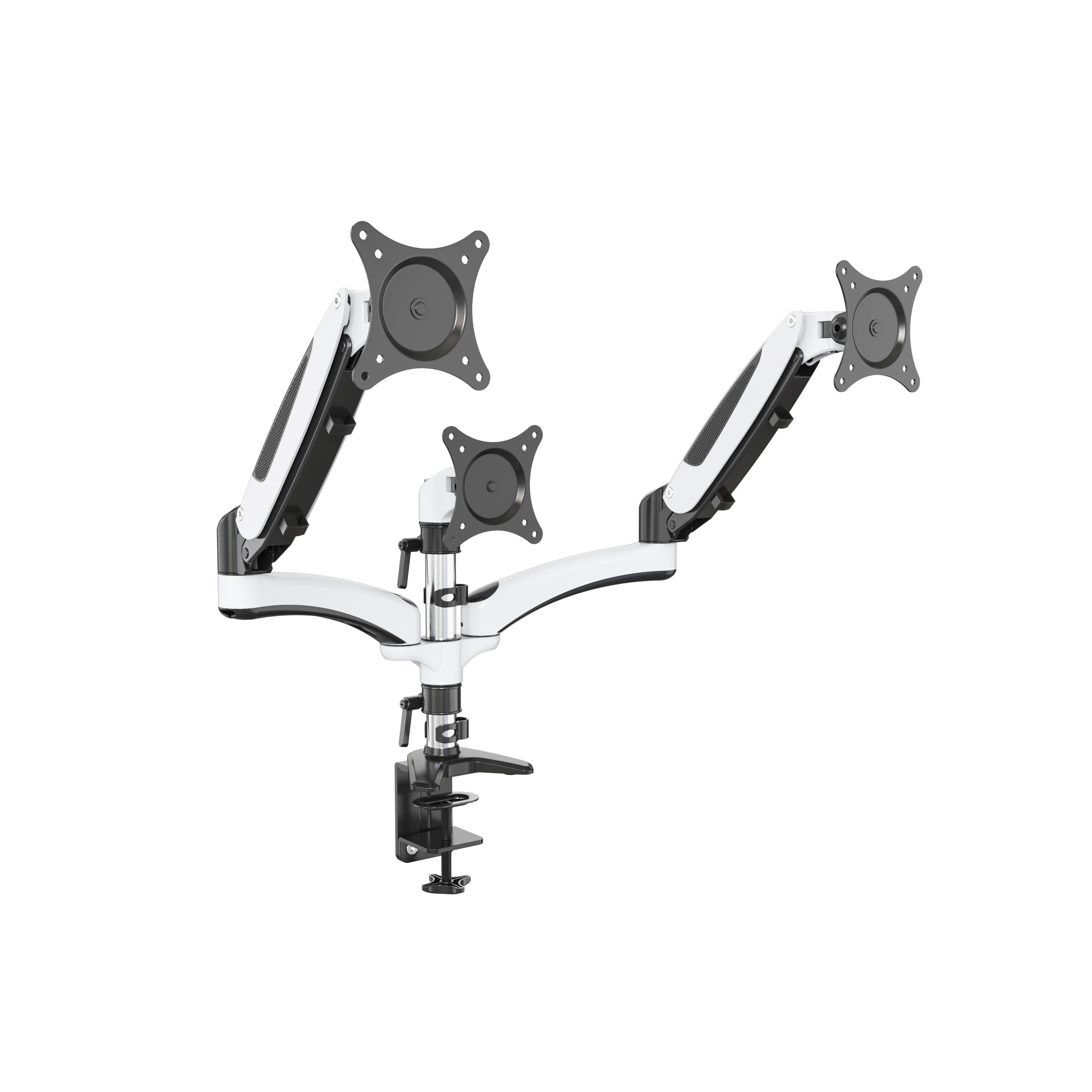 Triple Monitor Desk Mount Gas Spring Adjustable Stand for 15-24