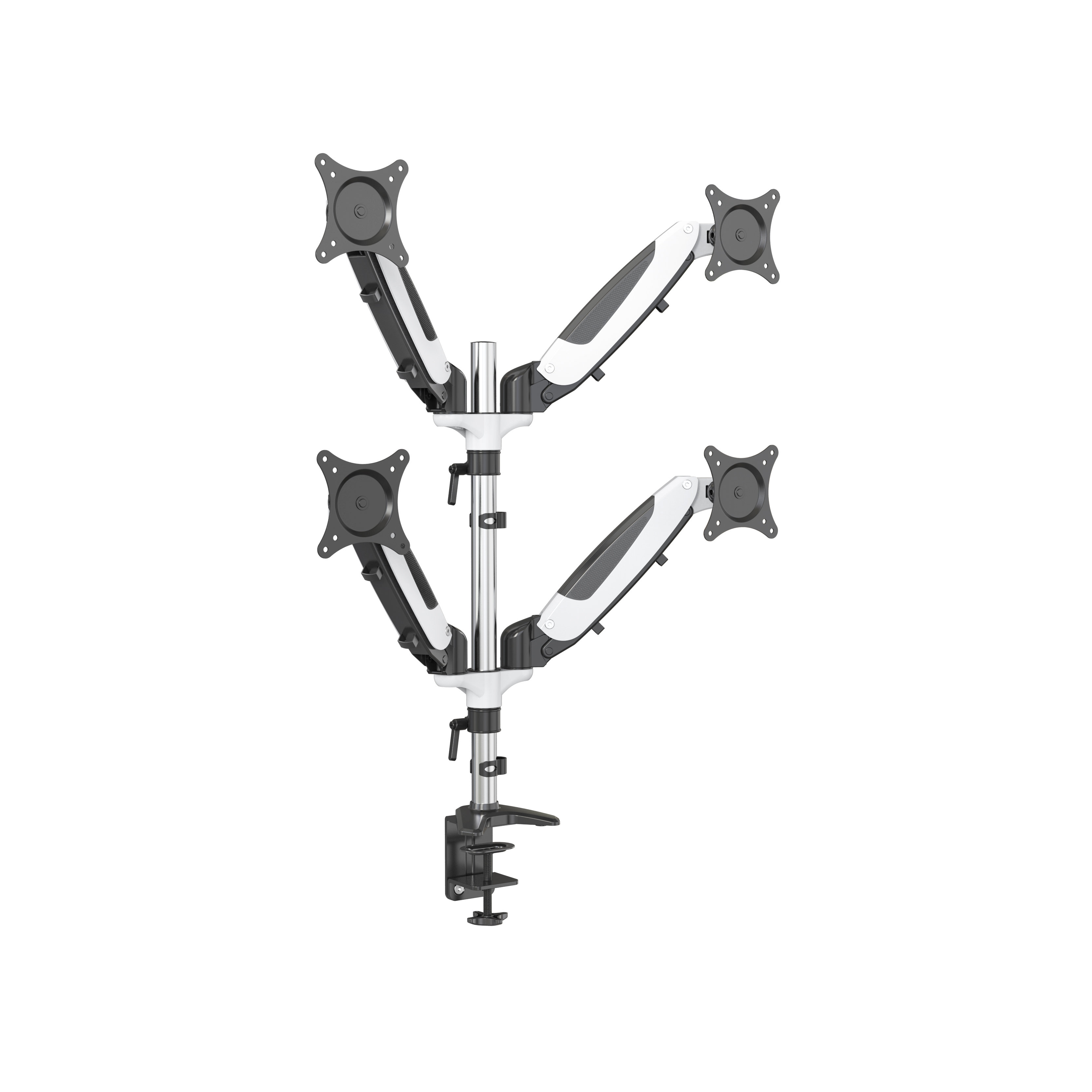 Four Monitor Arm Gas Spring Adjustable Stand for 15-27