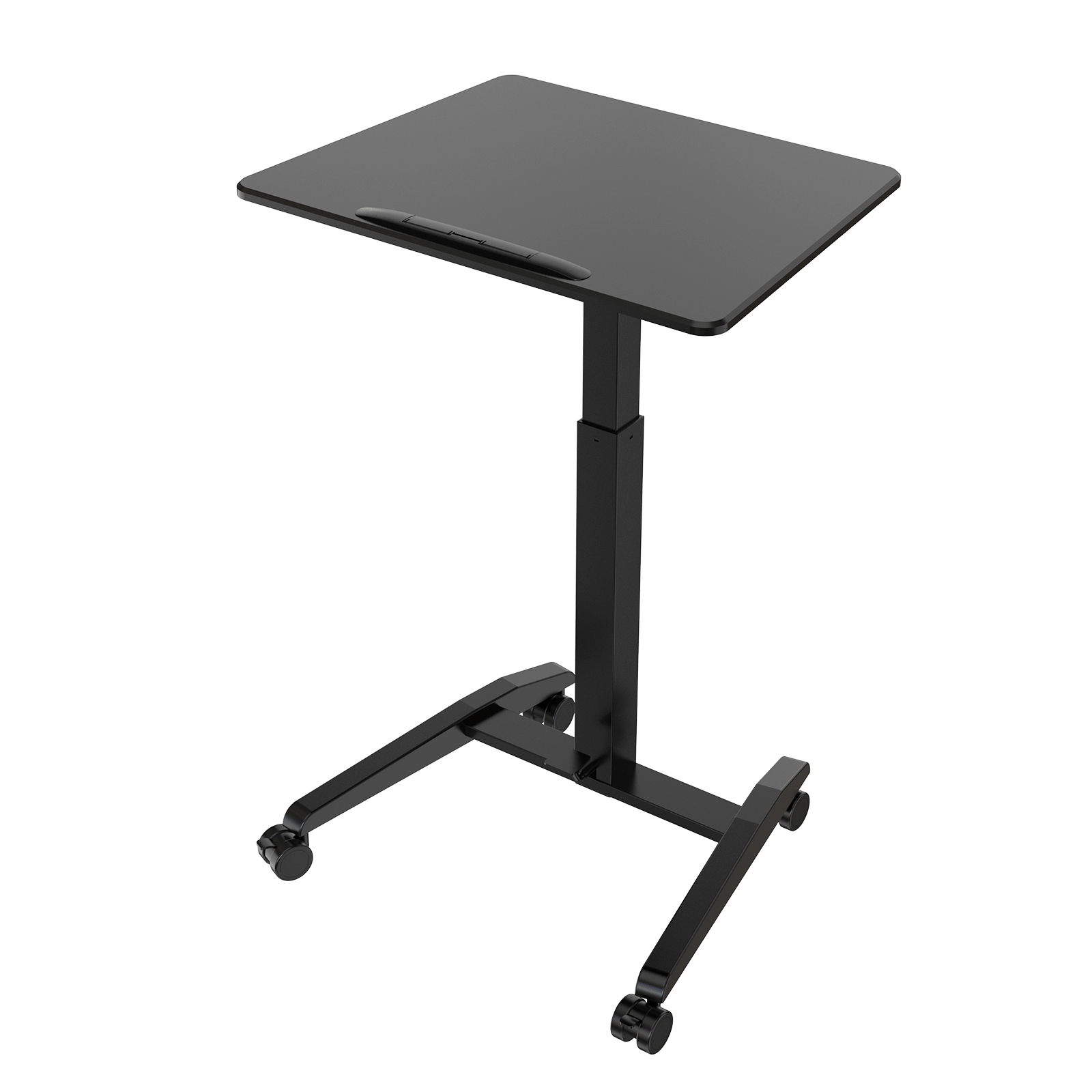 Portable Wooden Laptop Desk with Flip-Top & Foot-Controlled Height Adjustment V-MOUNTS VM-FDS115B