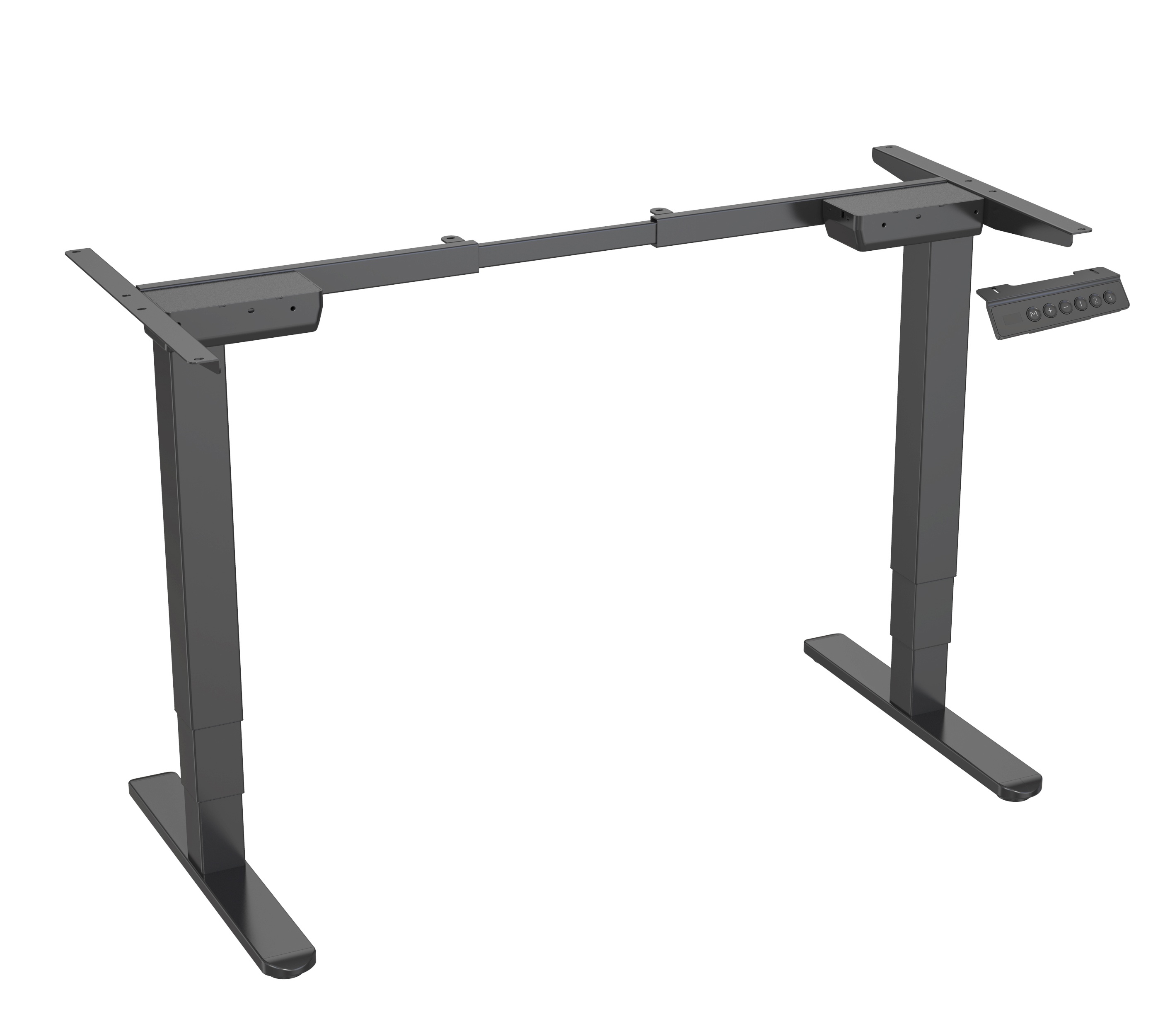 Dual Motor 3-Stage Height Adjustable Standing Desk Frame with Reversed Square Columns – V-MOUNTS JSD2-01-D
