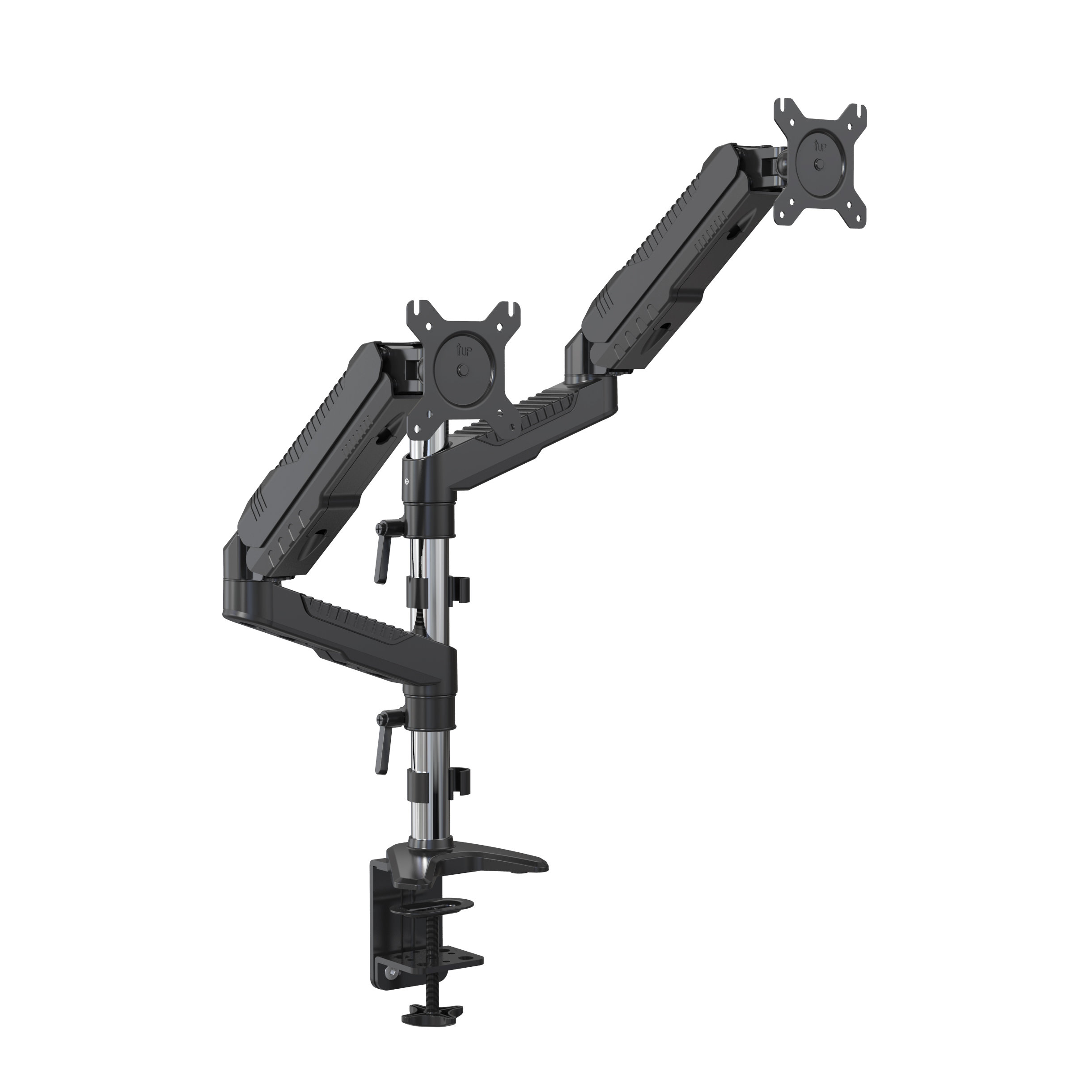 Dual Monitor Gas Spring Arm with Invisible Cable Management Compatible with VESA 75/100 V-MOUNTS VM-GC124D