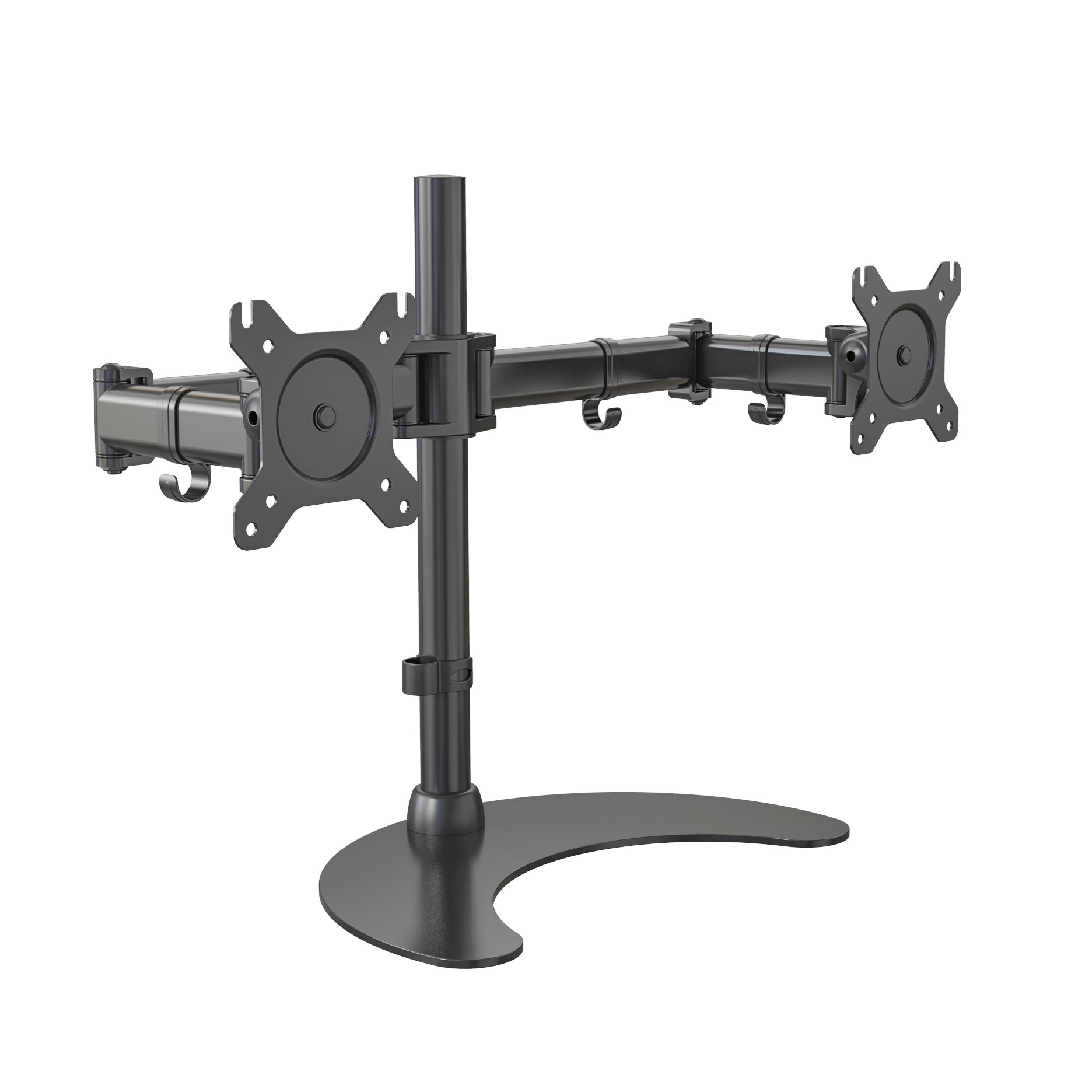 Dual Monitor Freestanding Desk Mount | Fully Adjustable Stand for 13