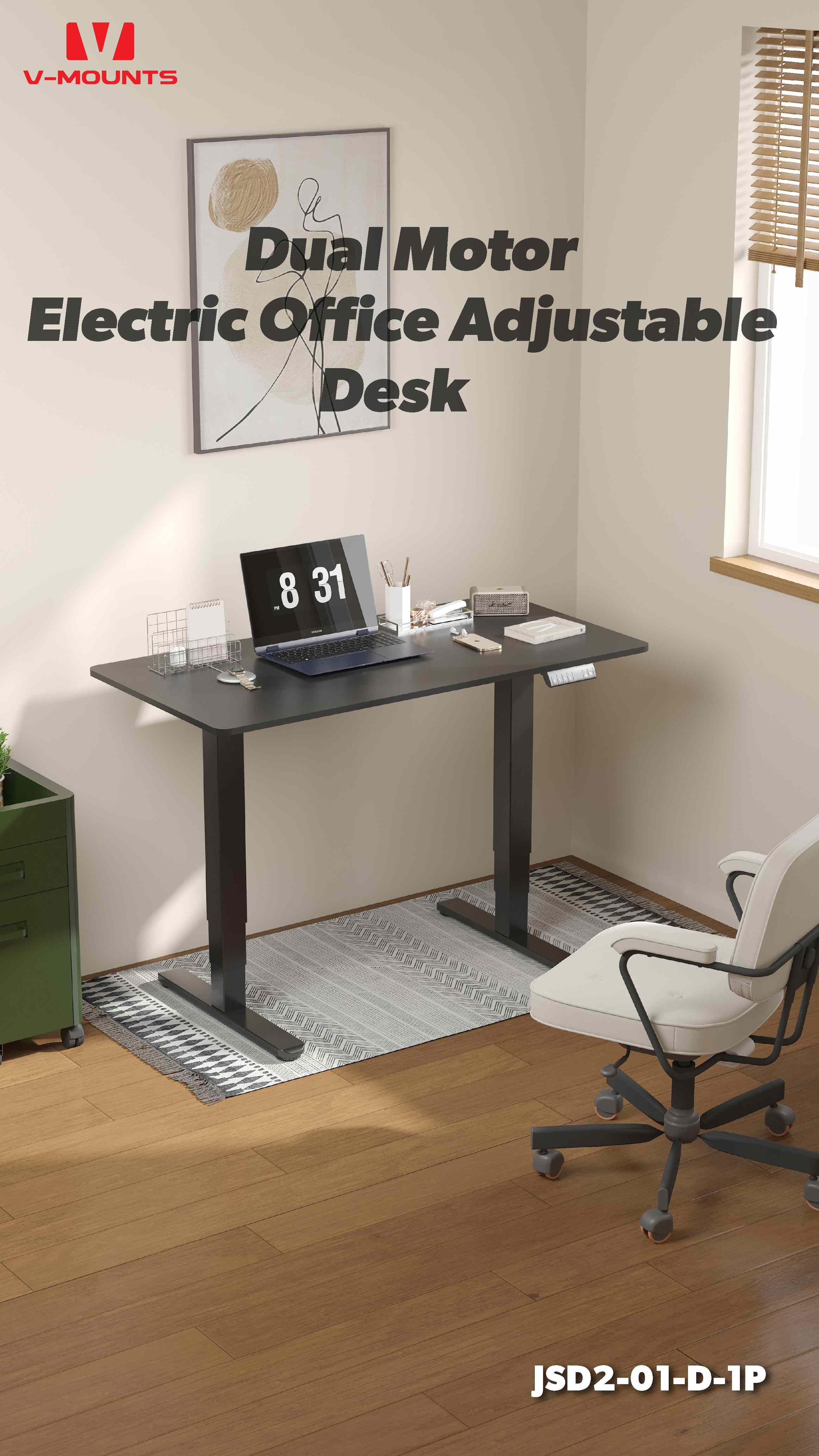 V-MOUNTS Electric Sit to Stand Desks JSD2-01-D-1P