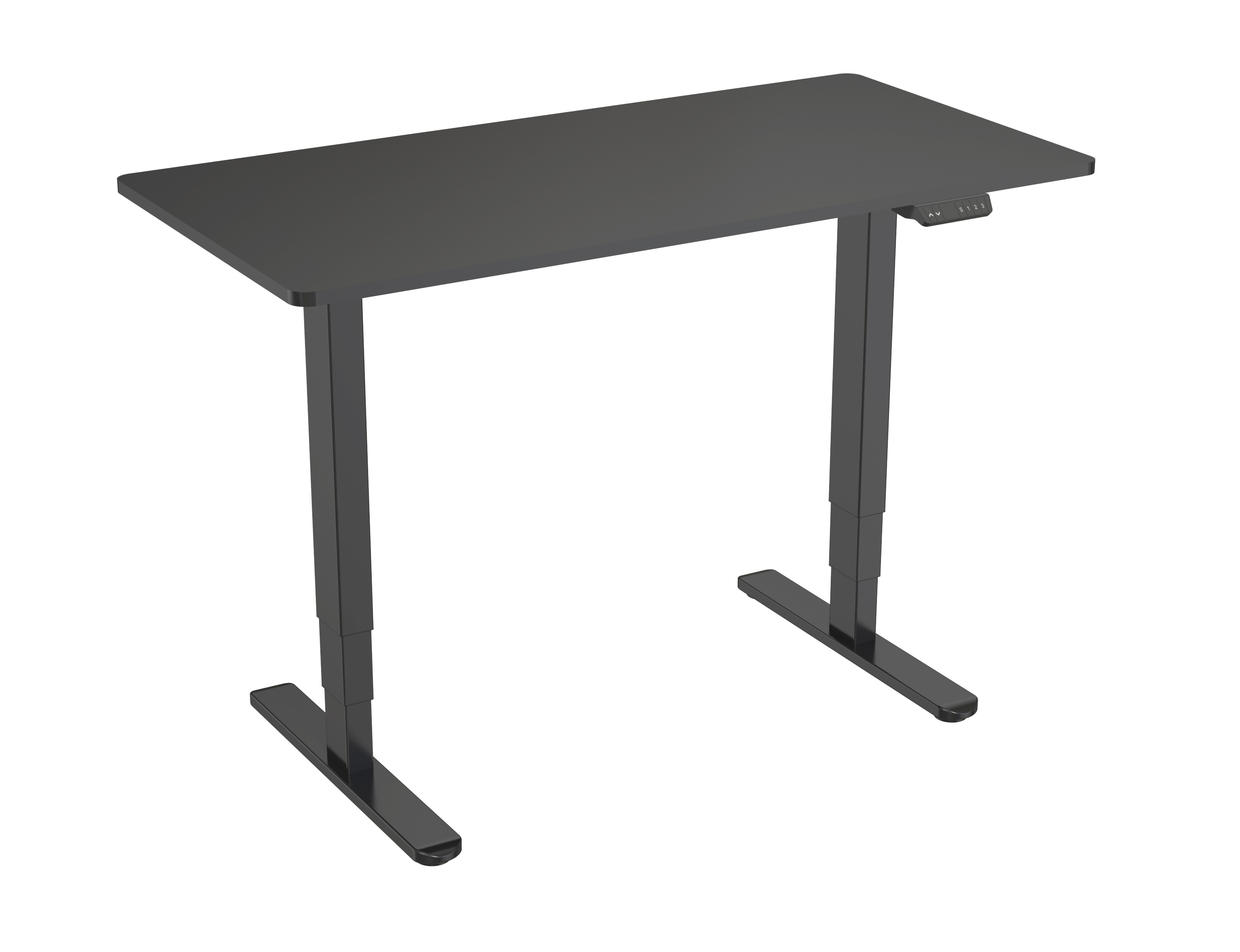 Dual Motor Height Adjustable Desk for Office & Home with 3-Stage Rectangular Legs – V-MOUNTS JSD2-02-D-1P