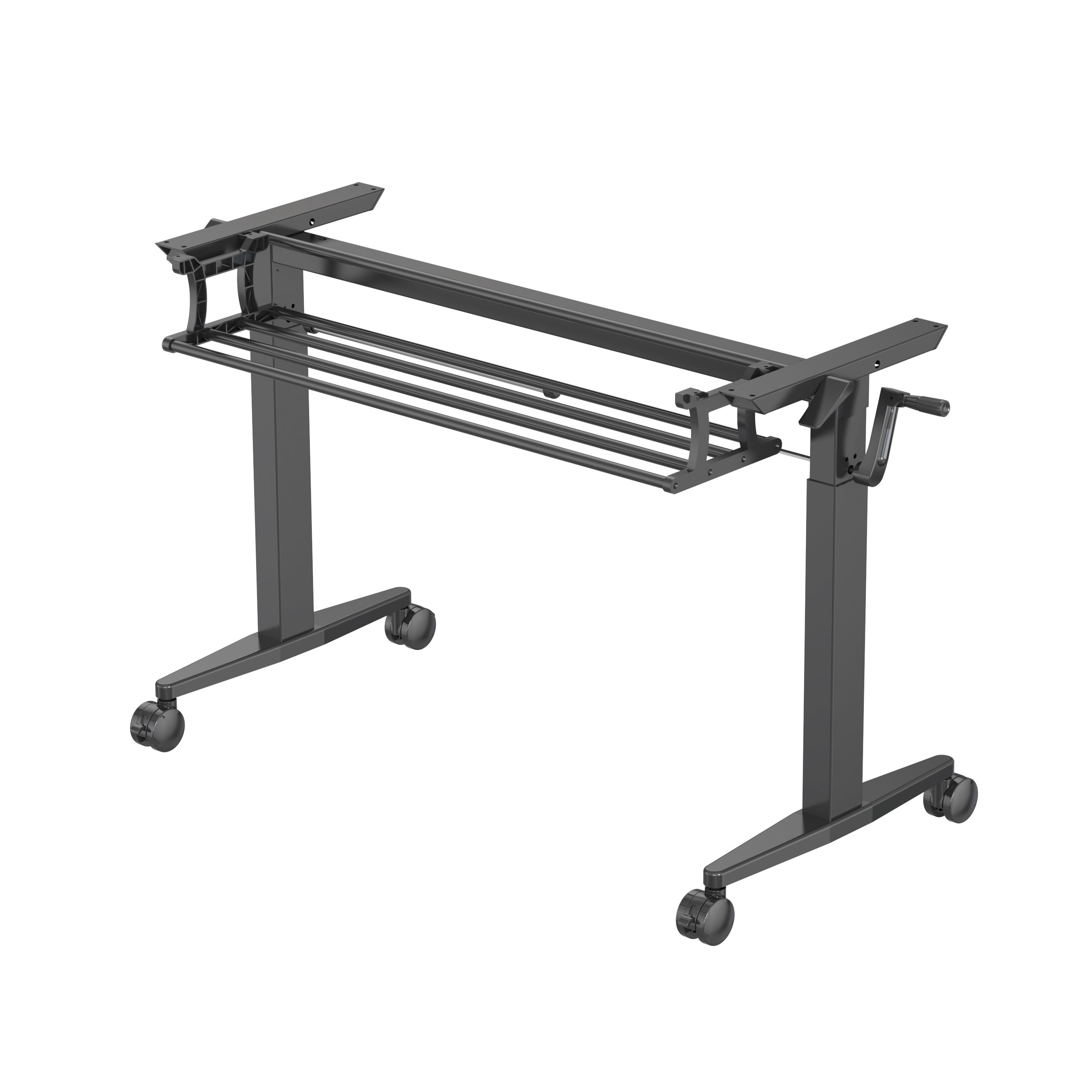 Adjustable Mobile Laptop Desk with Hand Crank & Dual Tilt Handles – V-MOUNTS VM-FC202
