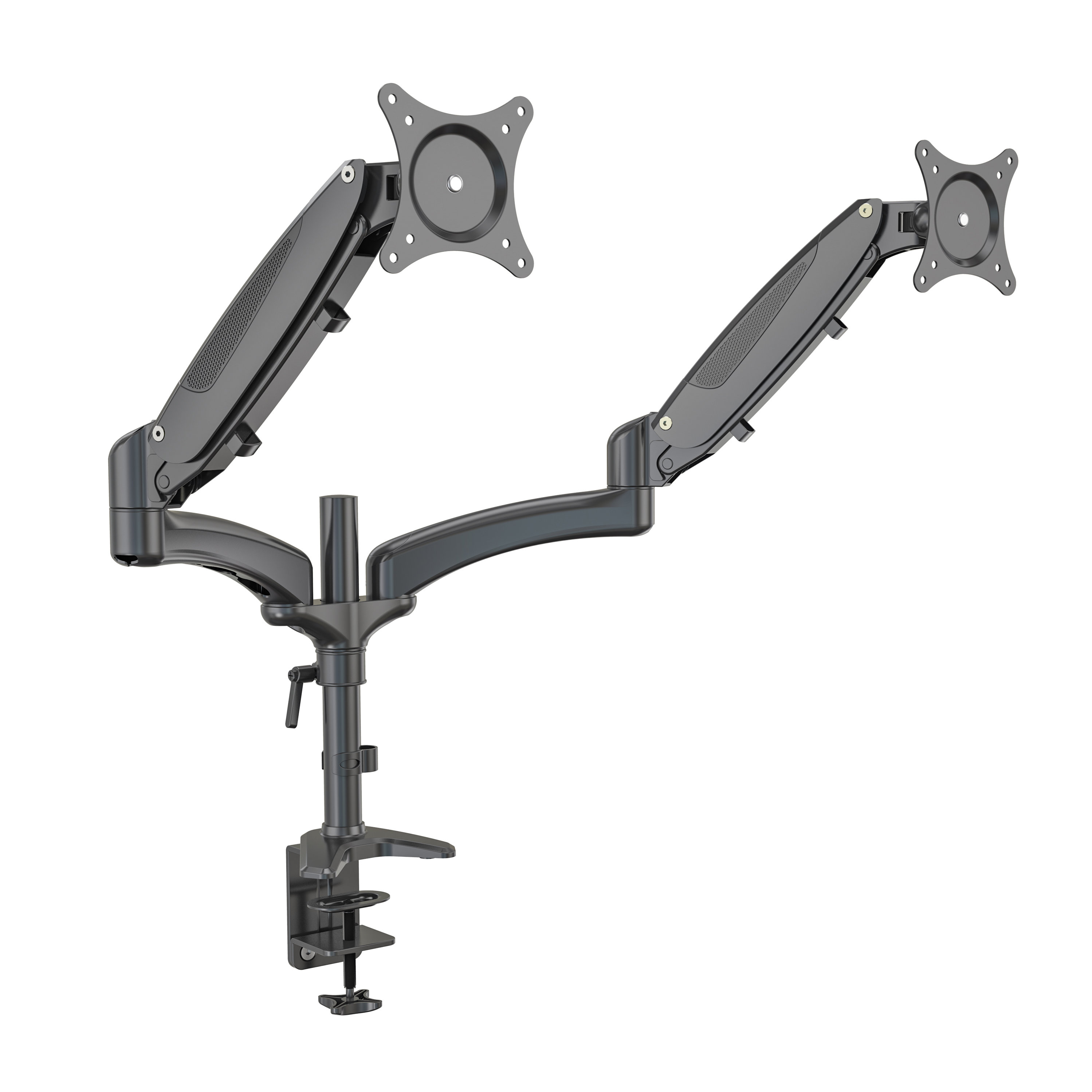 Dual Monitor Gas Spring Adjustable Desk Mount with Cable Management | V-MOUNTS VM-GM124D