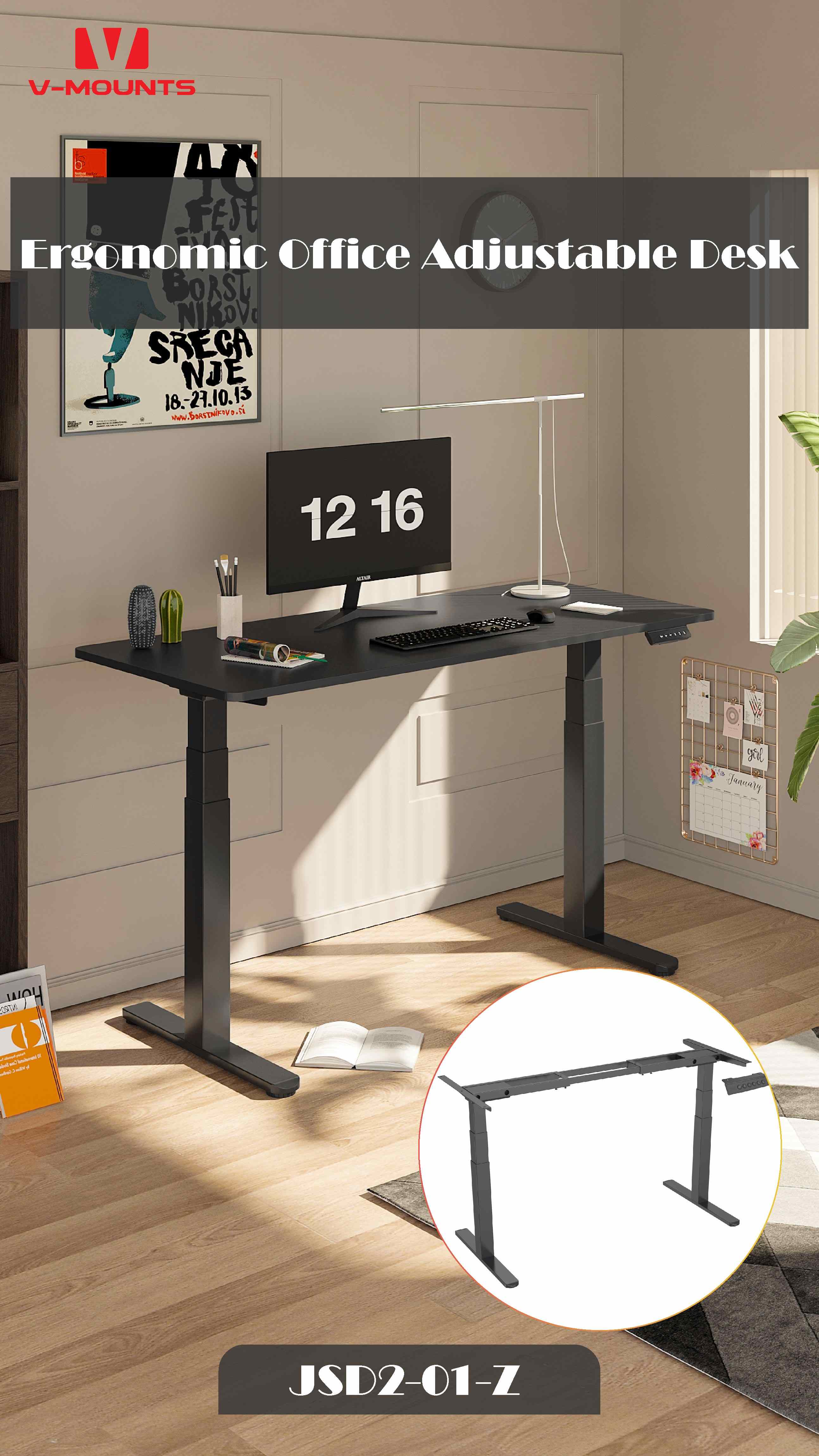 V-MOUNTS Electric Sit to Stand Desks JSD2-01-Z