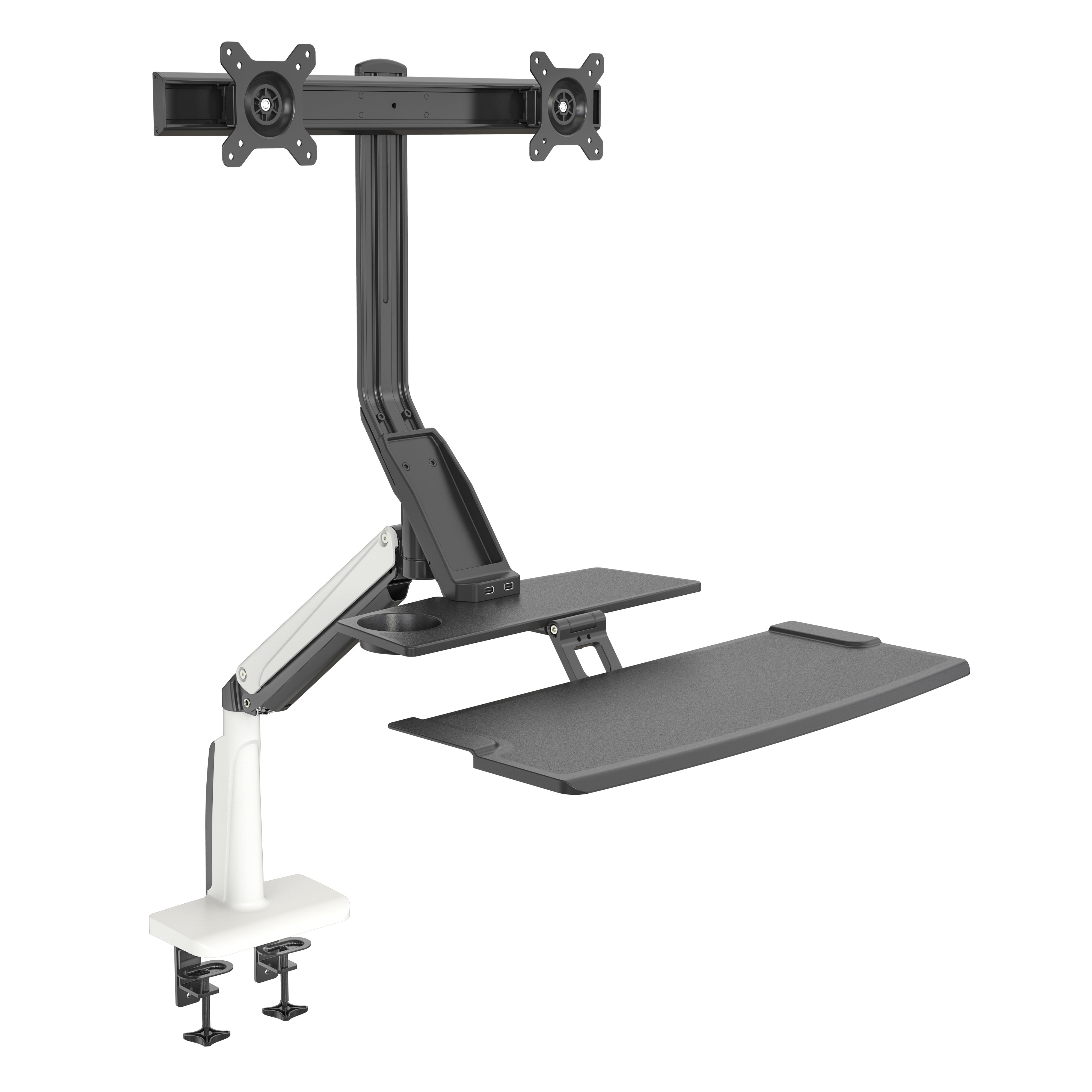 Adjustable Monitor Arm with Keyboard Tray for Home Office - V-MOUNTS VM-WS22E