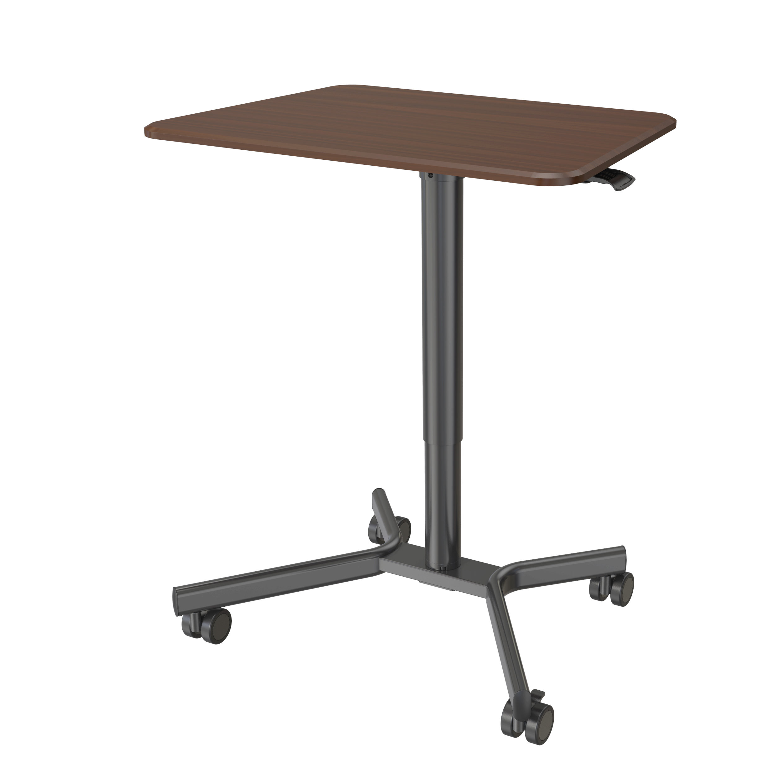 Mobile Height Adjustable Laptop Desk with Easy Assembly and Lockable Casters V-MOUNTS VM-FDS107A