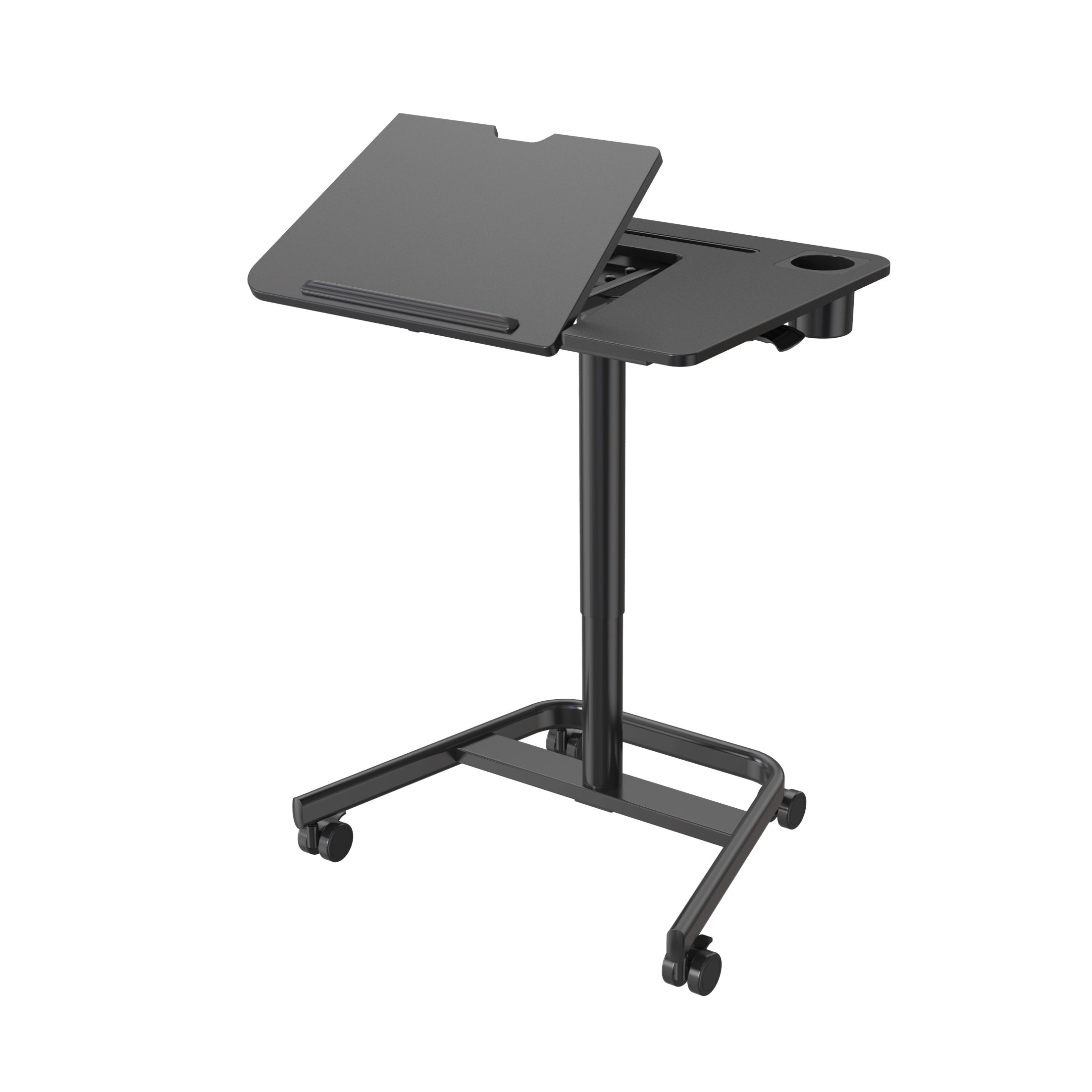 Angle Adjustable Foldable Desktop Mobile Desk with Cup Holder V-MOUNTS VM-FDS107F