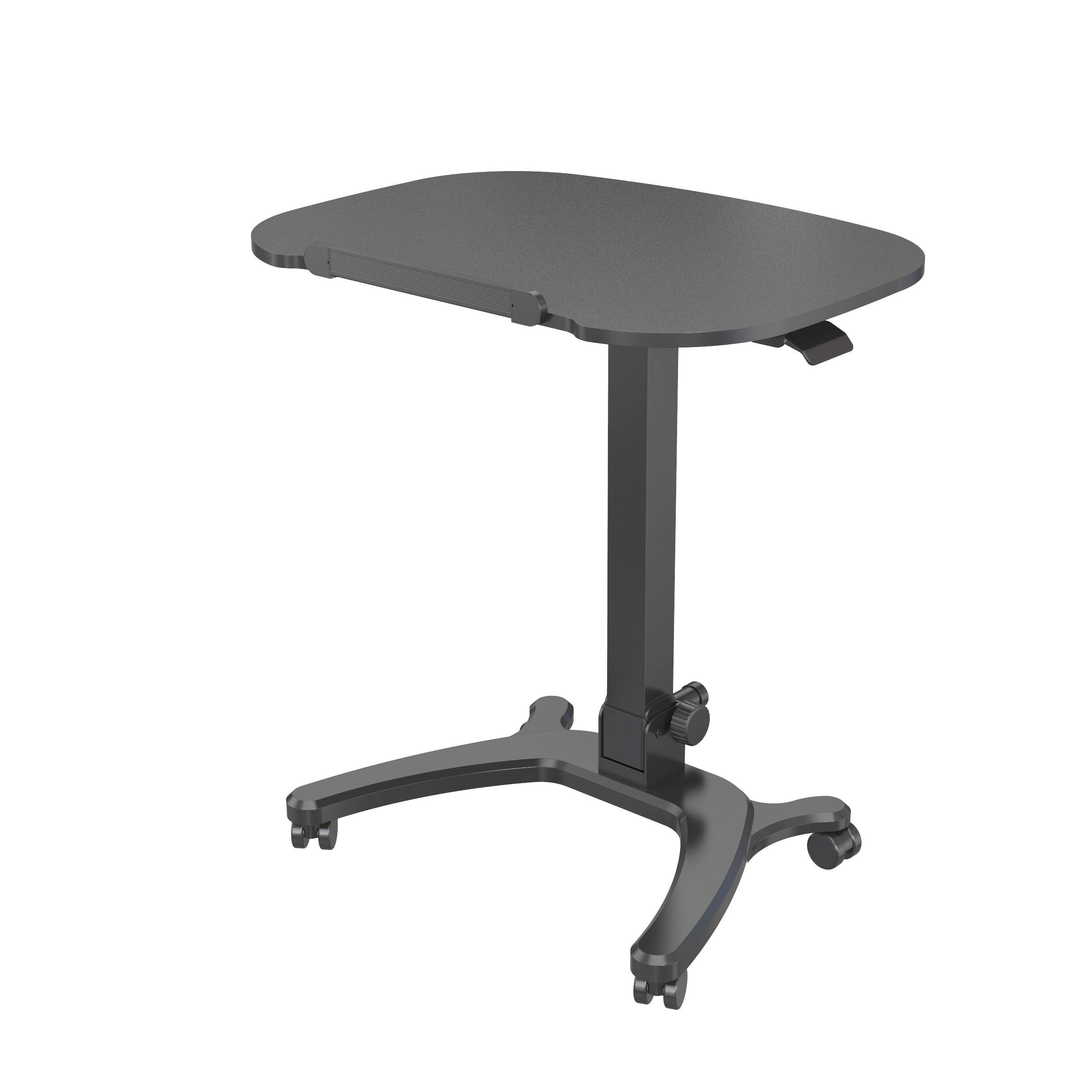 Folding Adjusdesk Laptop Desk with Tildesk Top & Aluminum Barrier – V-MOUNTS VM-FA106