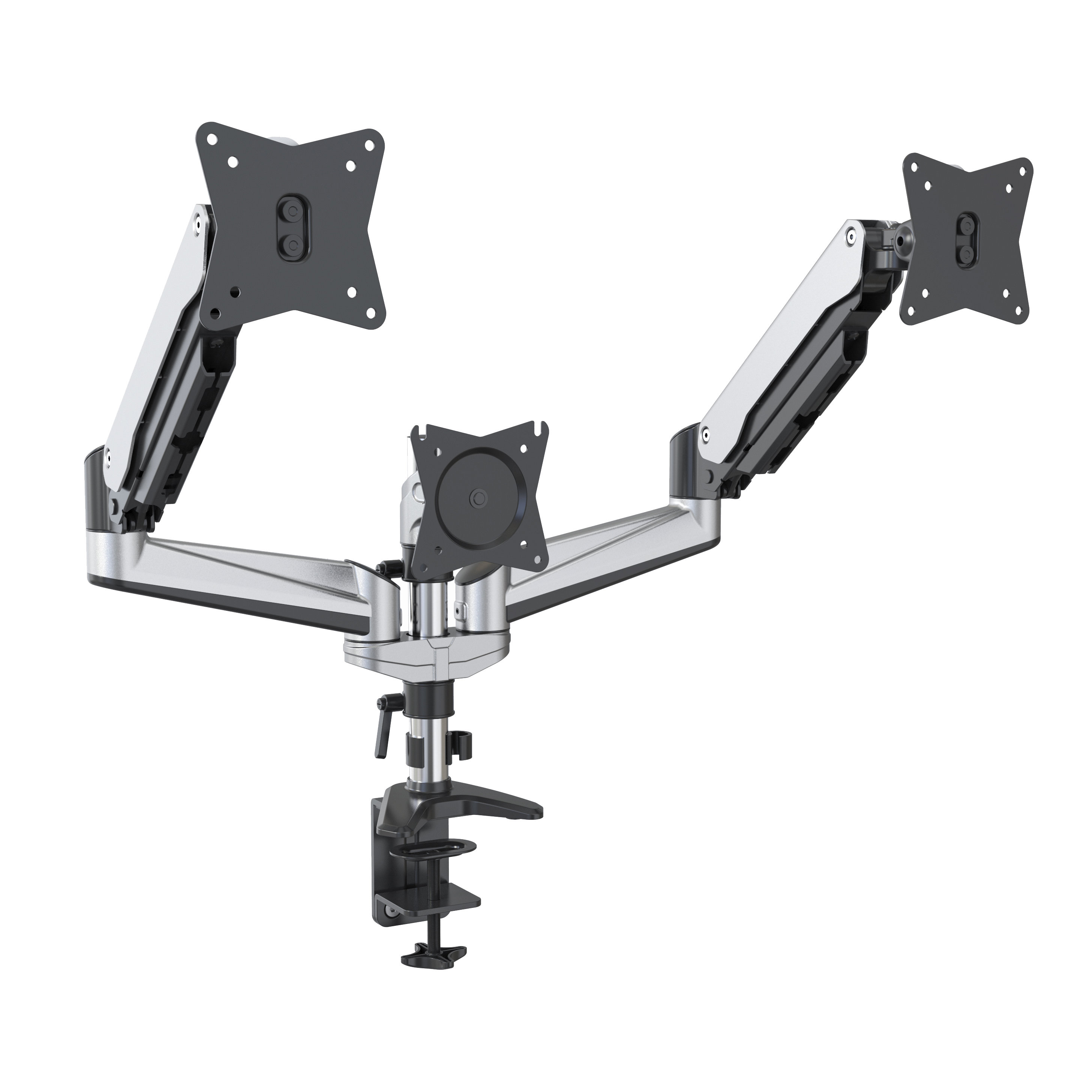 Triple Monitor Gas Spring Desk Mount with Free Hover & Cable Management – V-MOUNTS VM-GA34