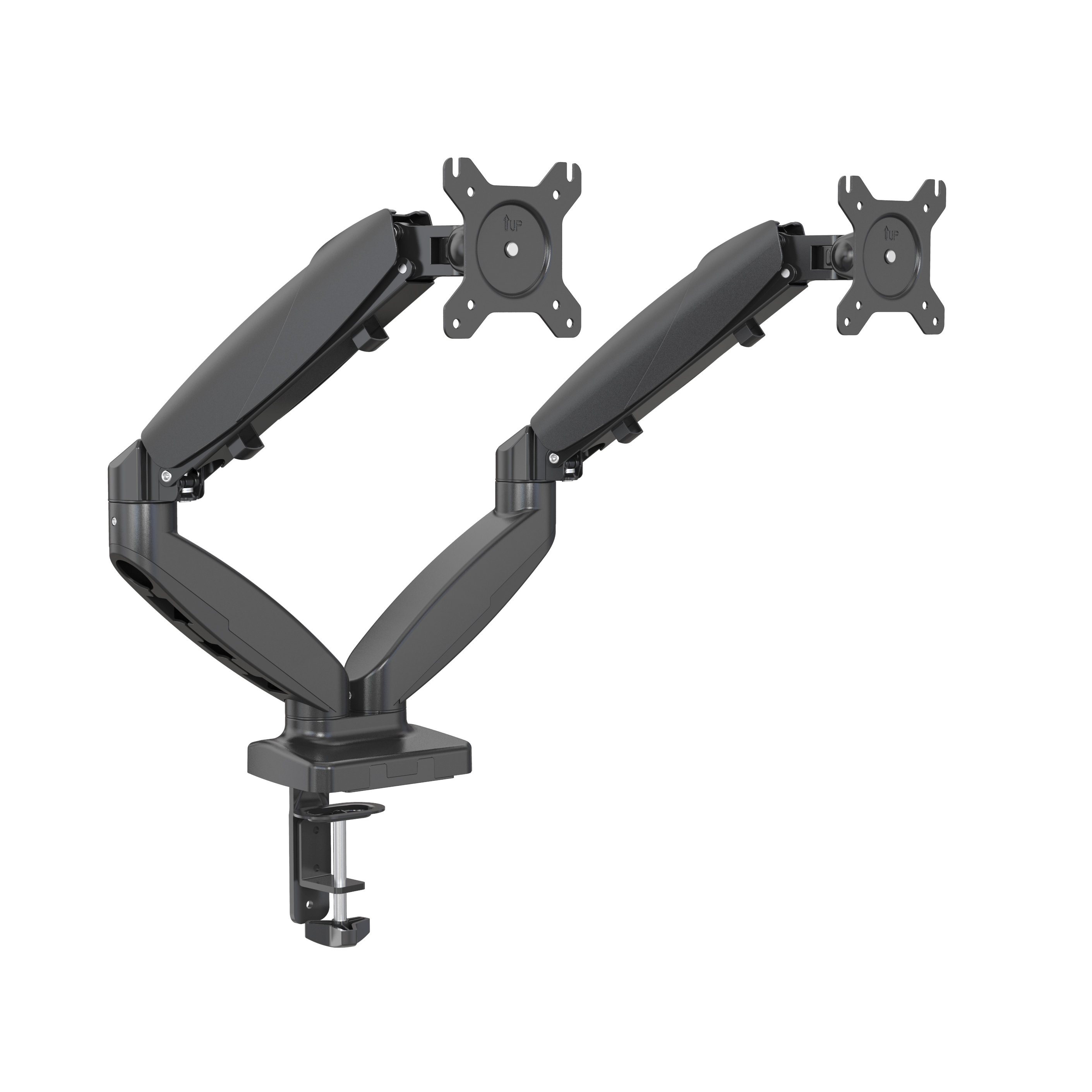 Heavy-Duty Dual Monitor Gas Spring Mount for 15-32