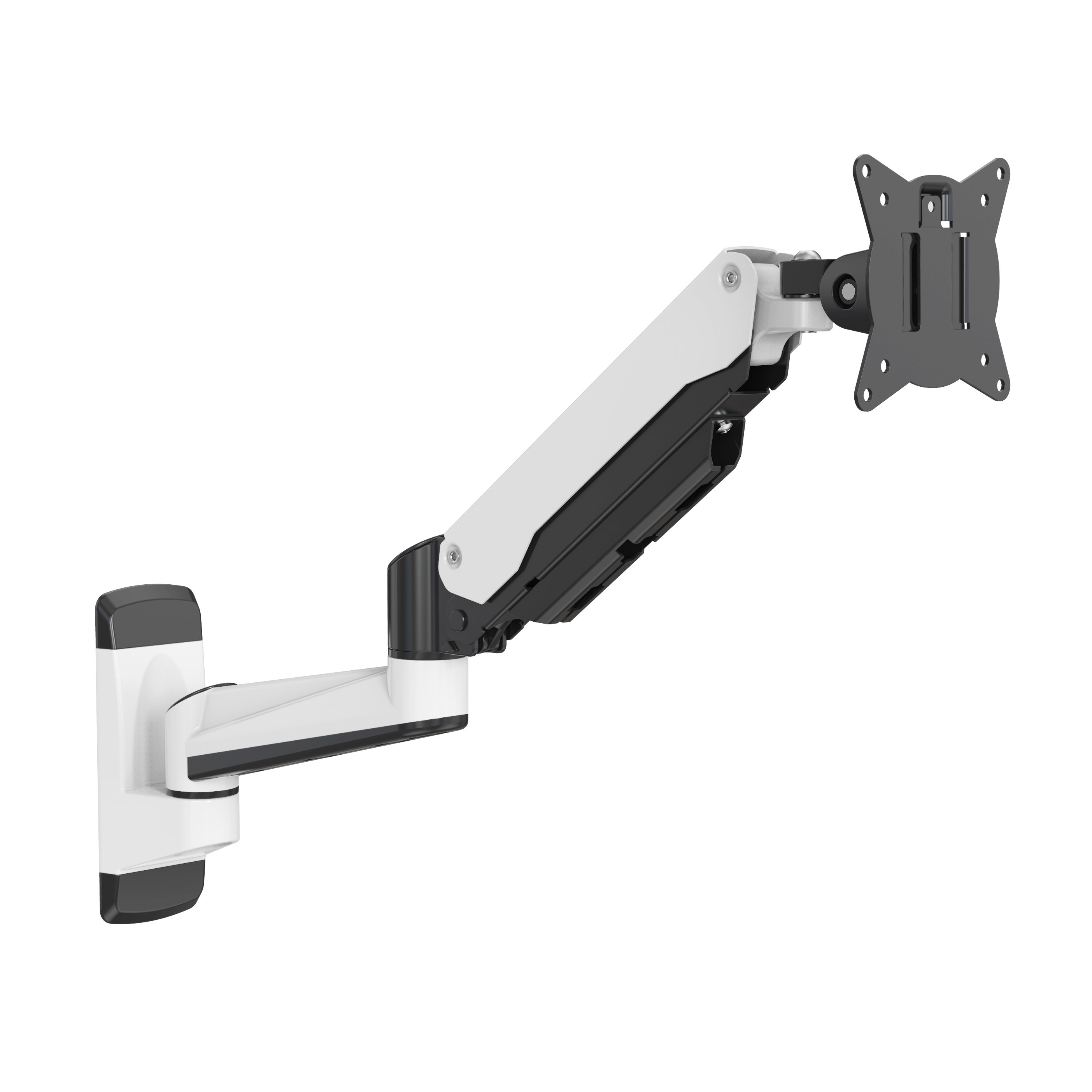 Wall Mounted Single Monitor Arm with Gas Spring & Cable Management | V-MOUNTS VM-GM412W