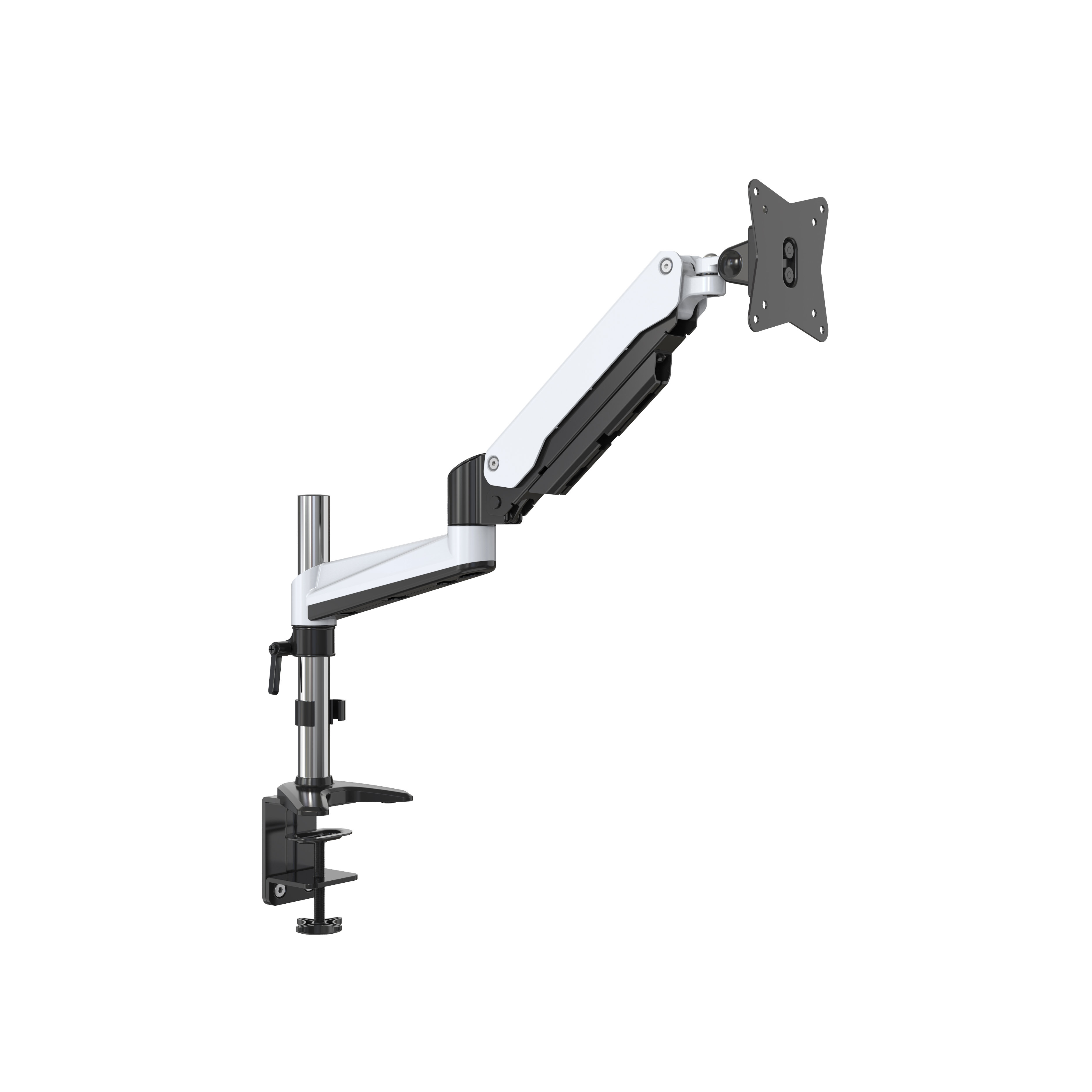 Single Arm Gas Spring Monitor Mount with Full Motion & Cable Management – V-MOUNTS VM-GA12