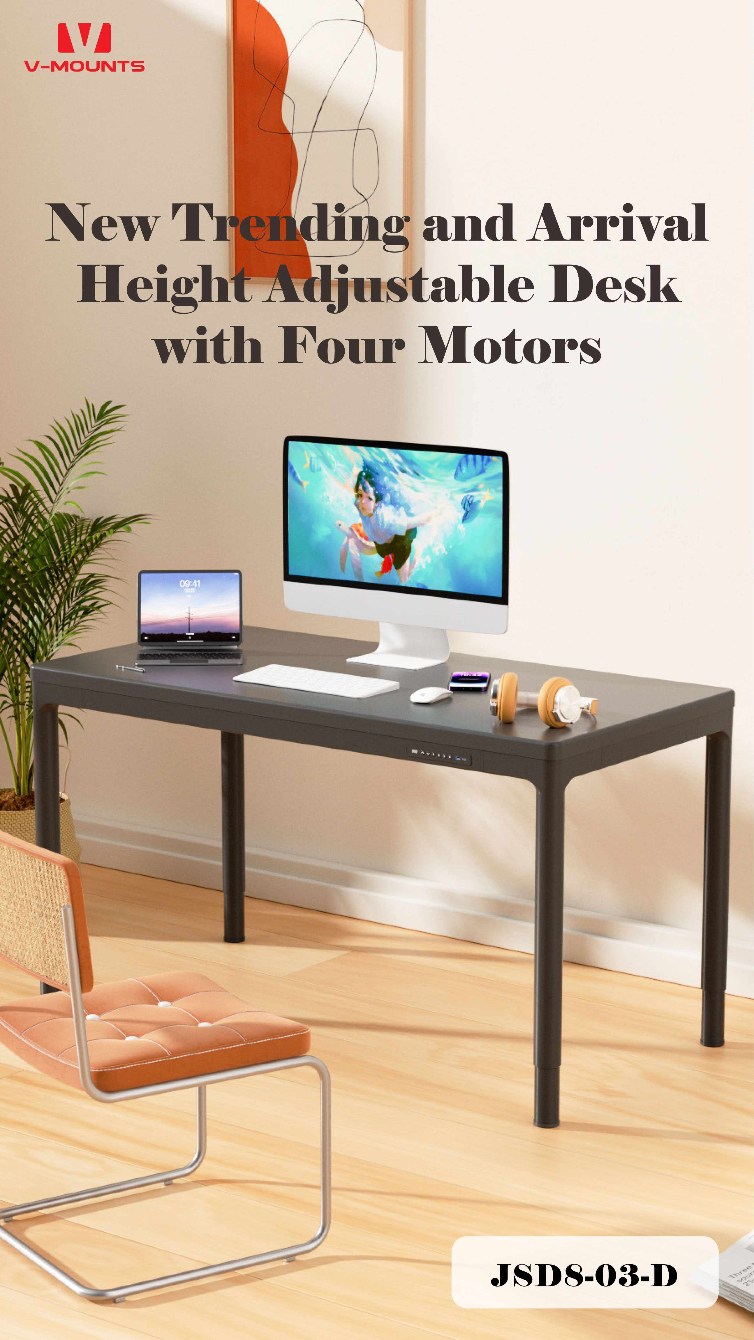 V-MOUNTS Electric Sit to Stand Desks JSD8-03-D