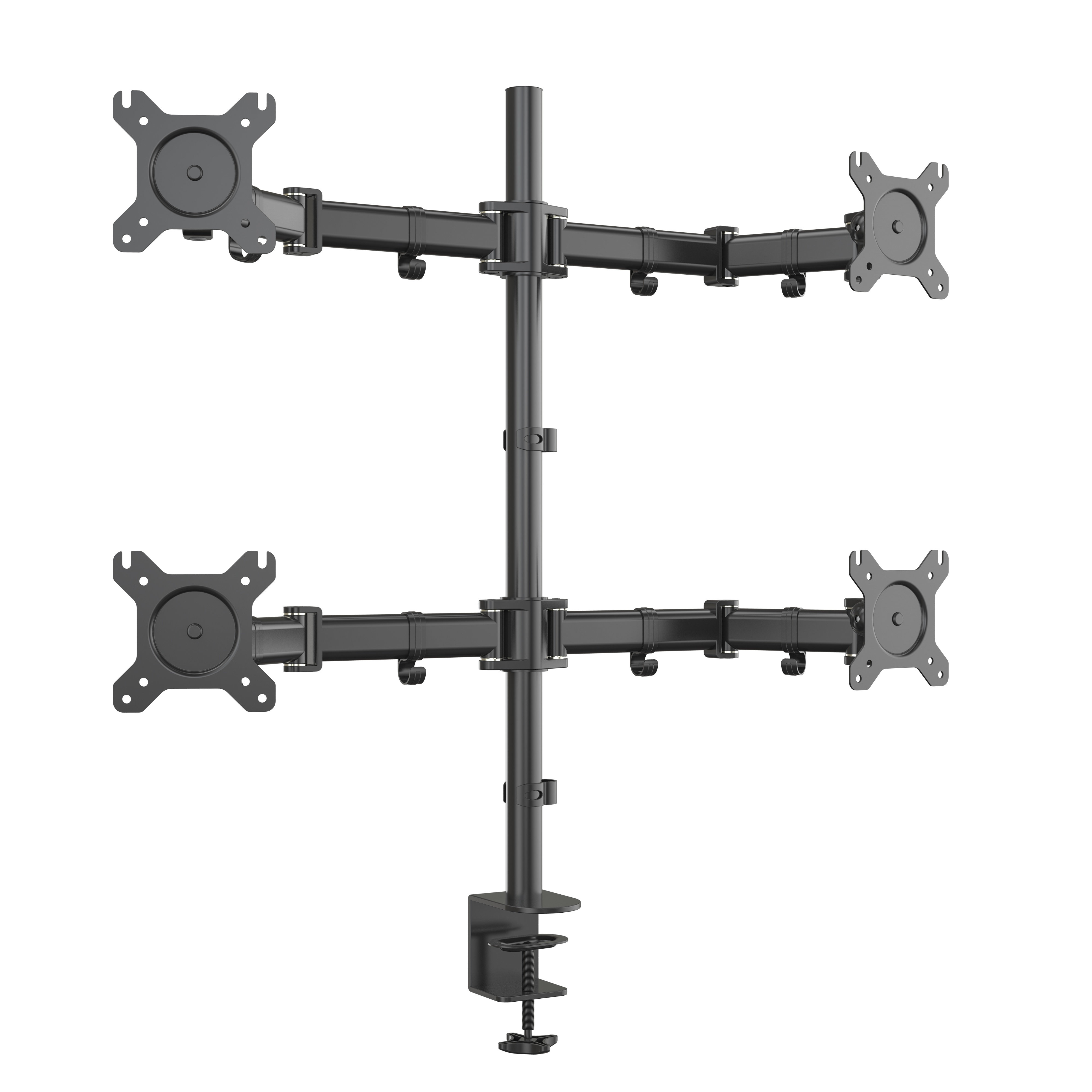 4-Monitor Stand with External Cable Take-Up for Home Office V-MOUNTS VM-D31