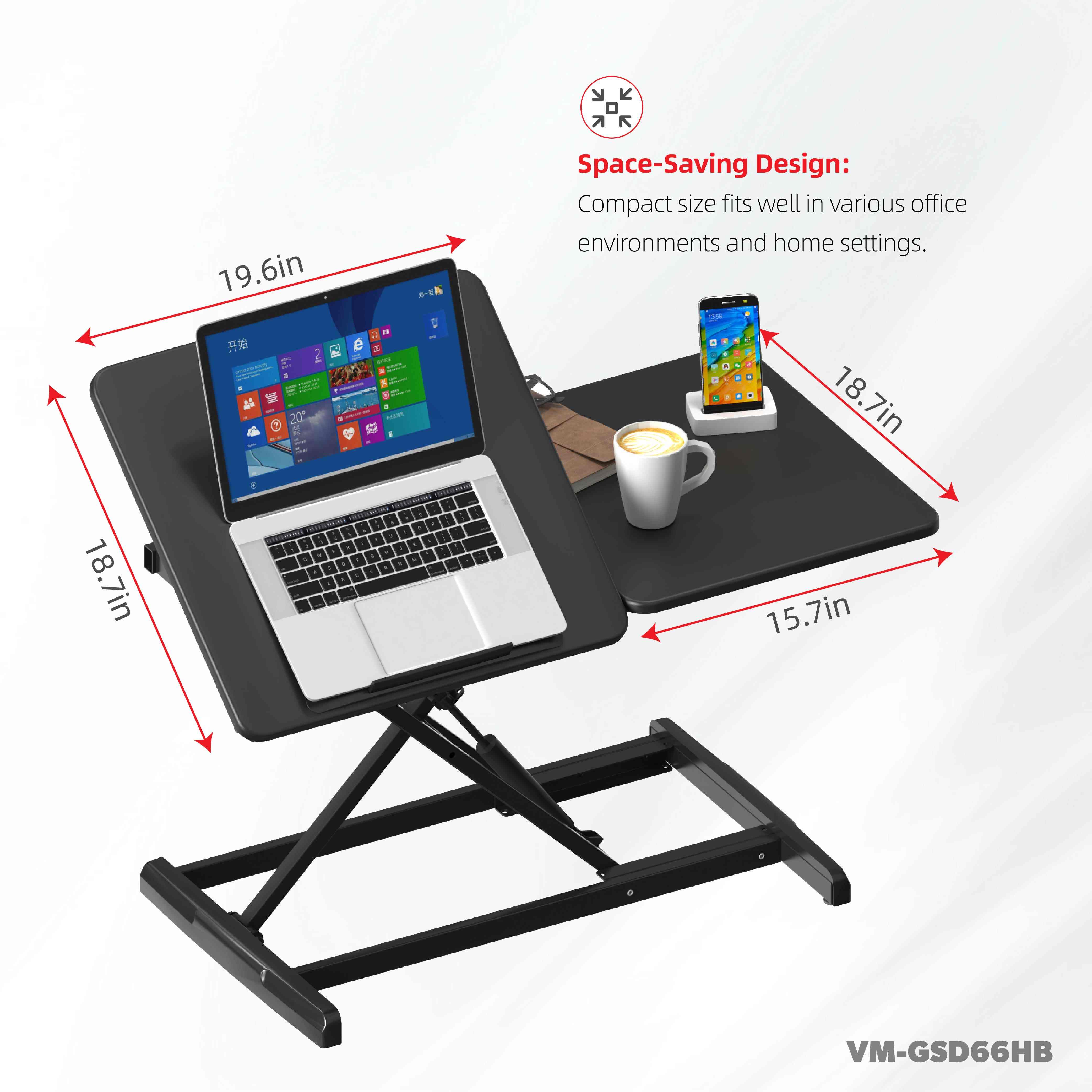 V-MOUNTS Gas Lift Desk Converters GSD66HB