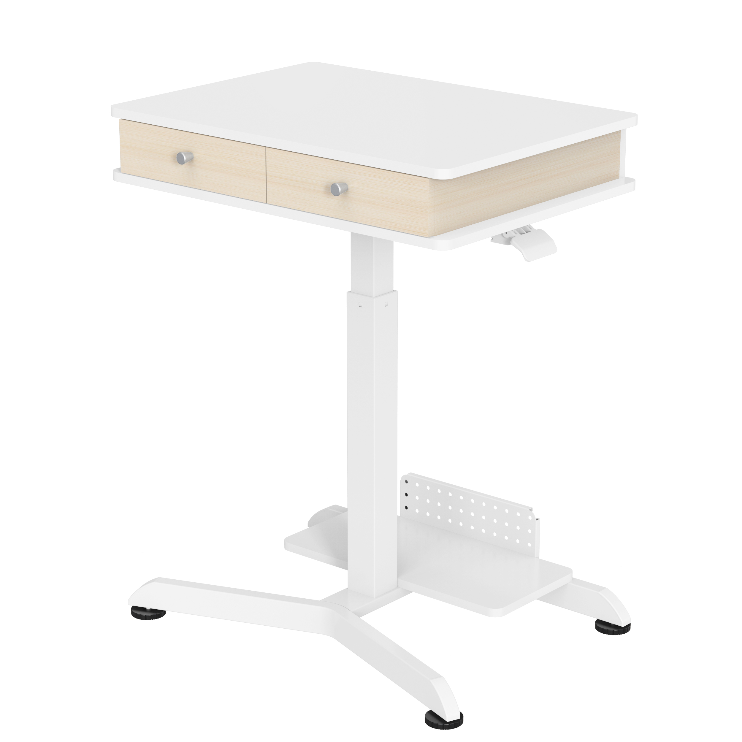 Adjusdesk Laptop Desk with Hidden Drawer & Manual Height Control – V-MOUNTS VM-FA110