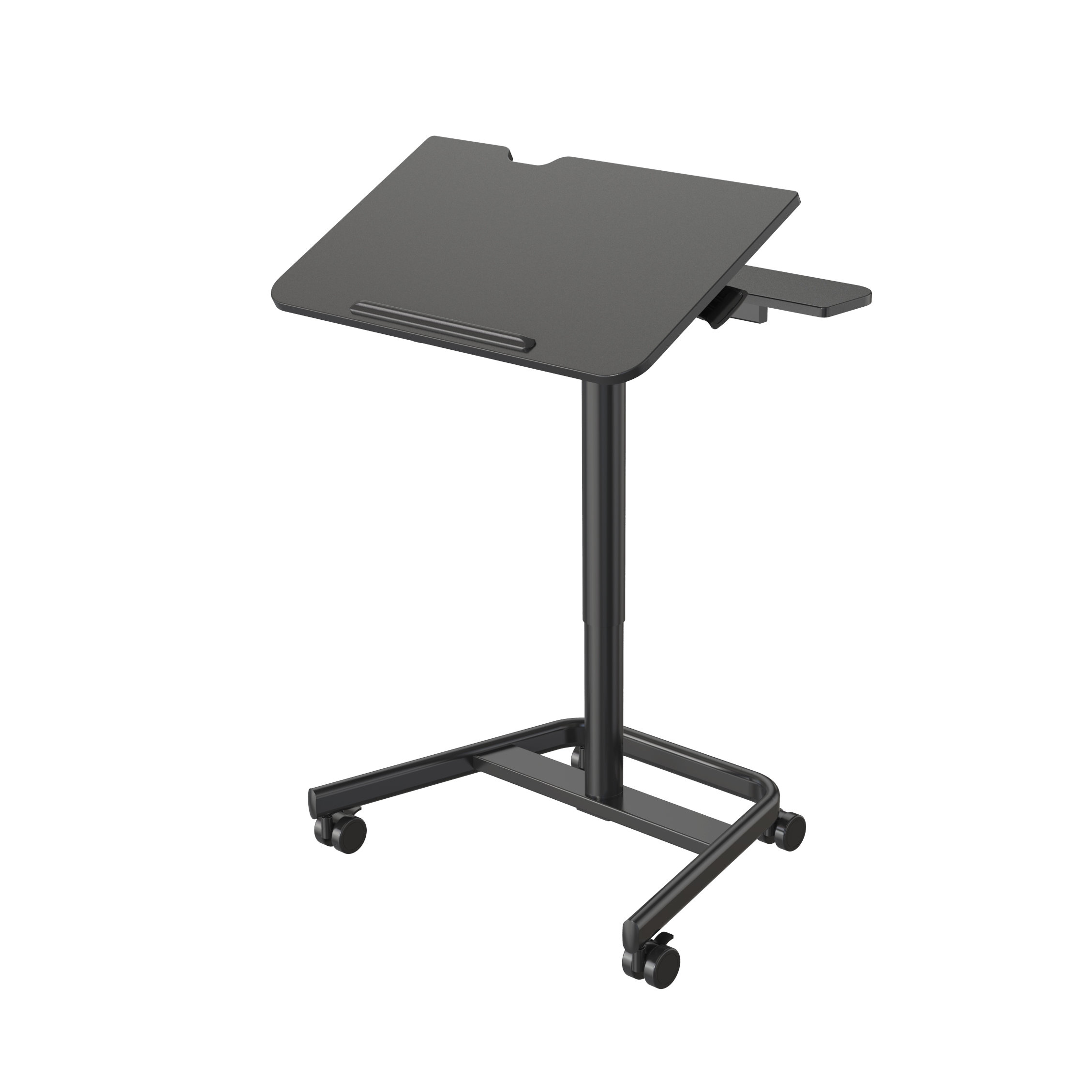 Ergonomic Gas Spring Height Adjustable Mobile Desk with Foldable Desktop – V-MOUNTS VM-FDS107D-2