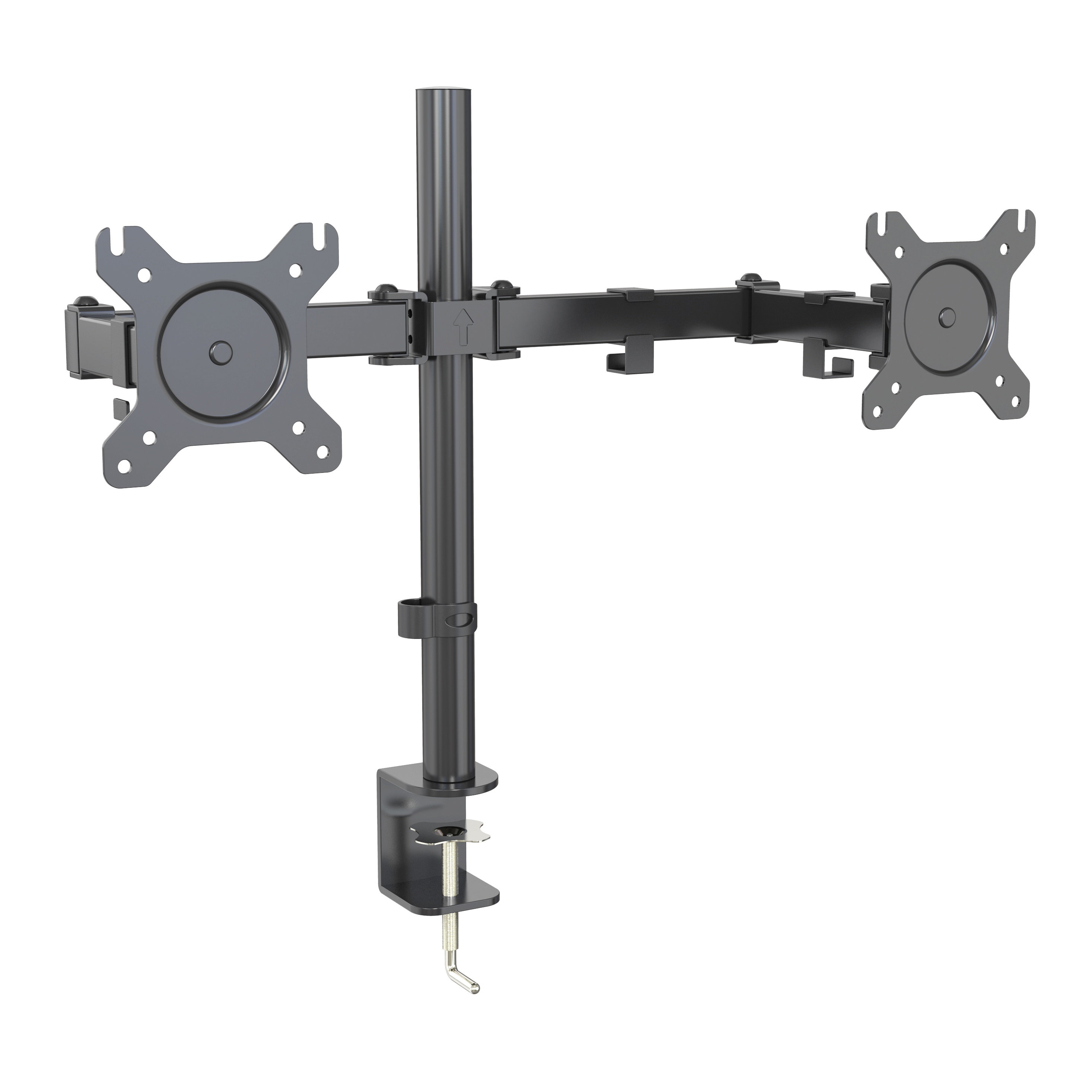 Dual Monitor Stand with Clamp & Grommet Mounting | Fully Adjustable Articulating Arms V-MOUNTS VM-D34