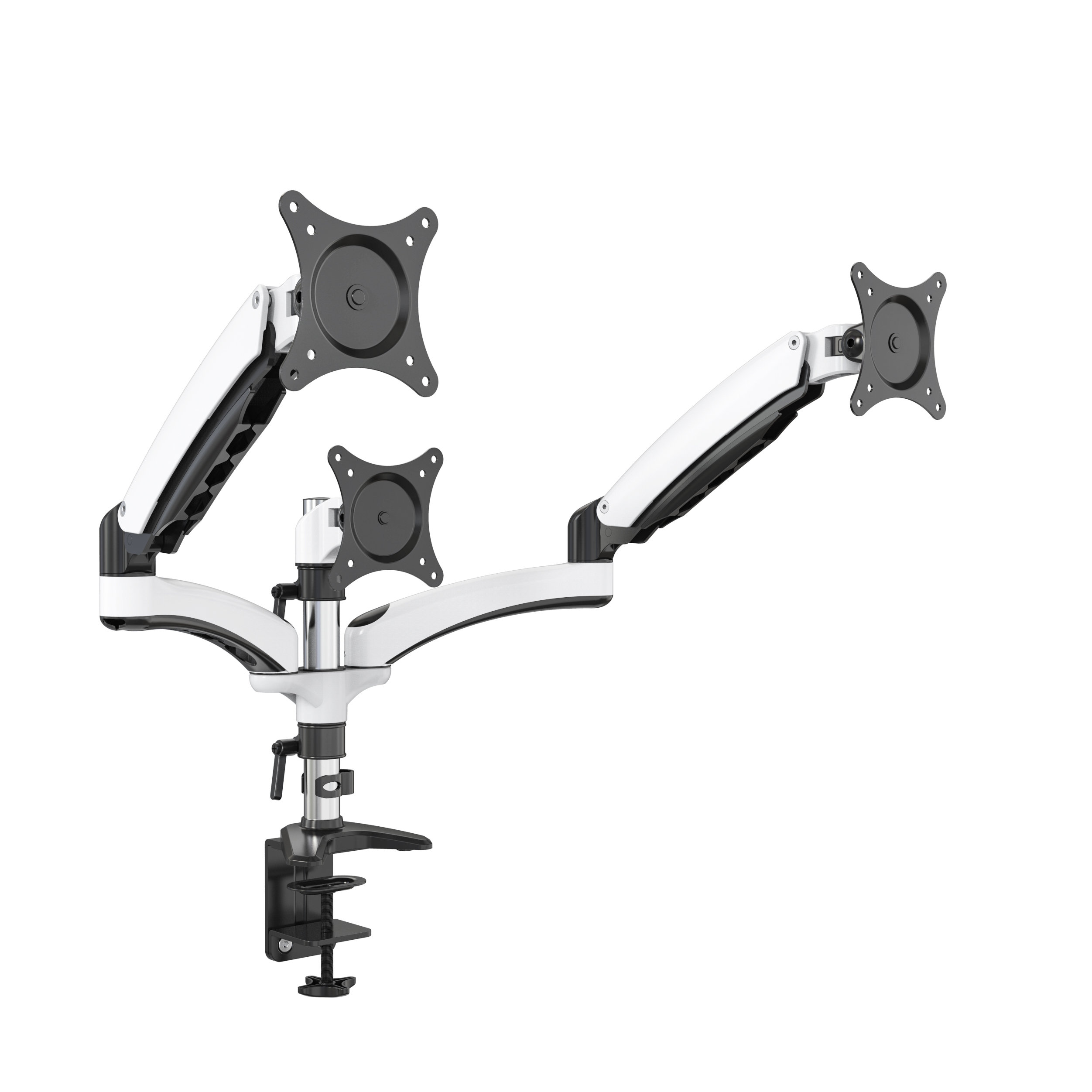 Height Adjustable Triple Monitor Arm with Mechanical Spring – V-MOUNTS VM-DS134D