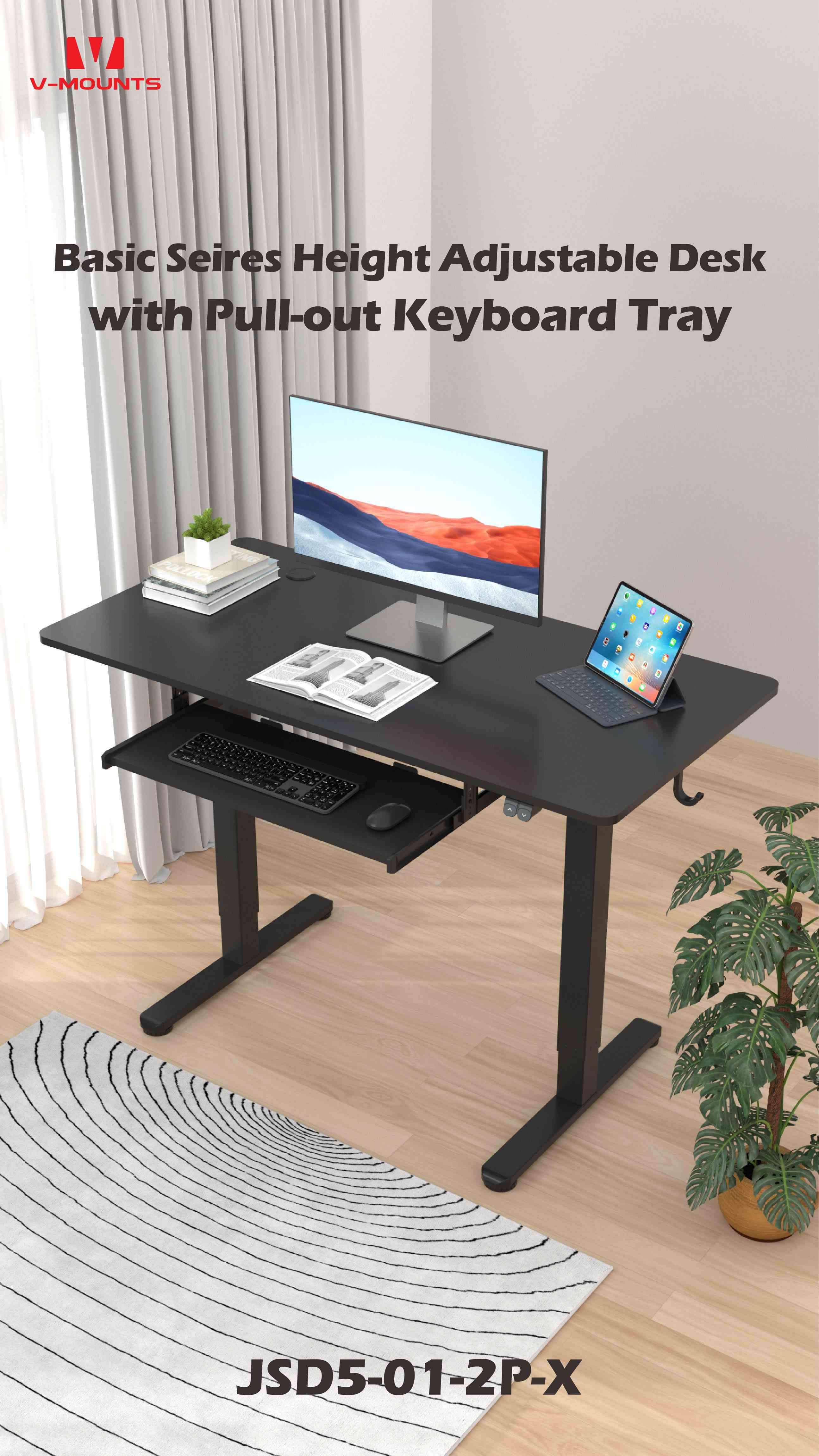 V-MOUNTS Electric Sit to Stand Desks JSD5-01-2P-X
