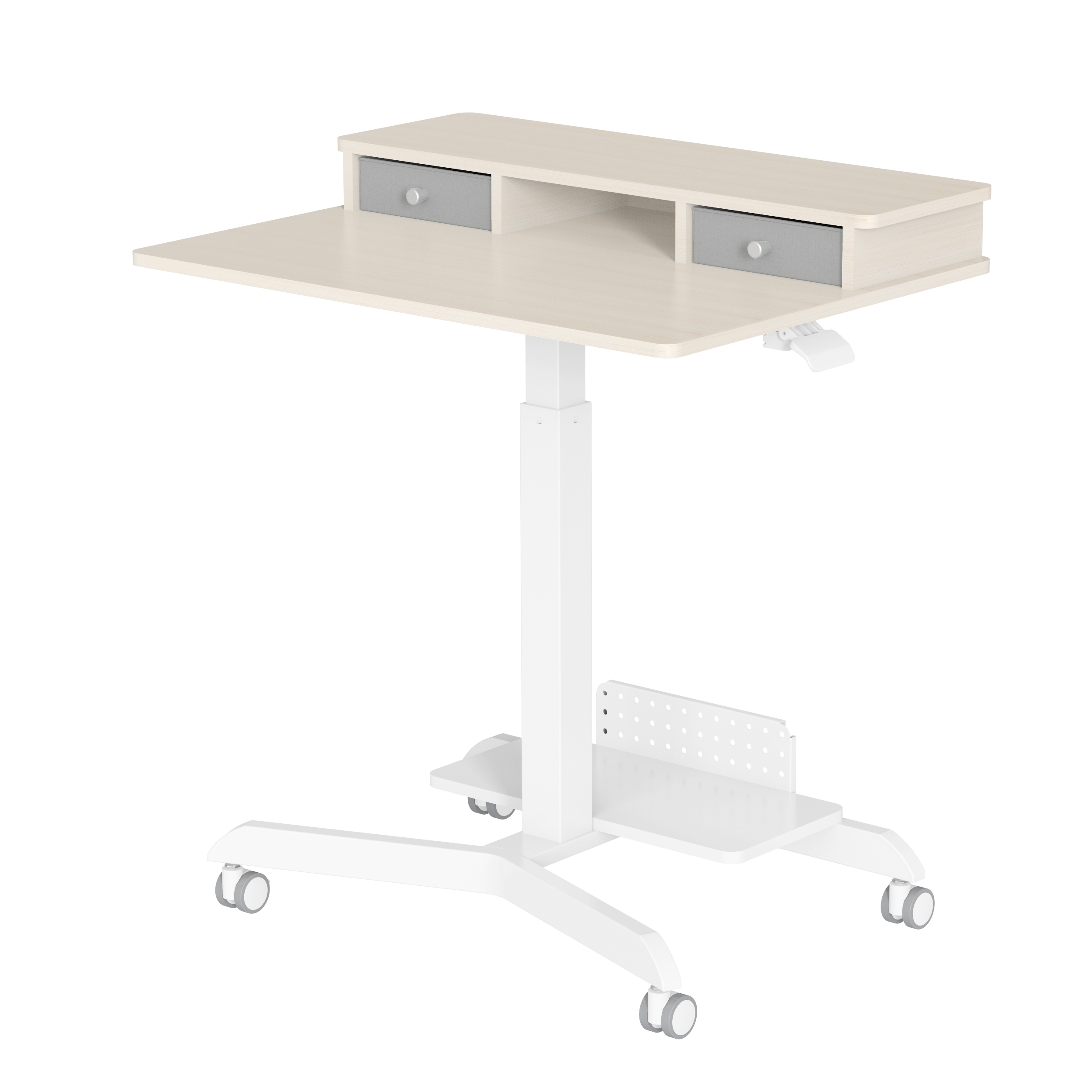 Mobile Foldable Laptop Desk for Bed with Double Drawer | Height Adjusdesk – V-MOUNTS VM-FA109