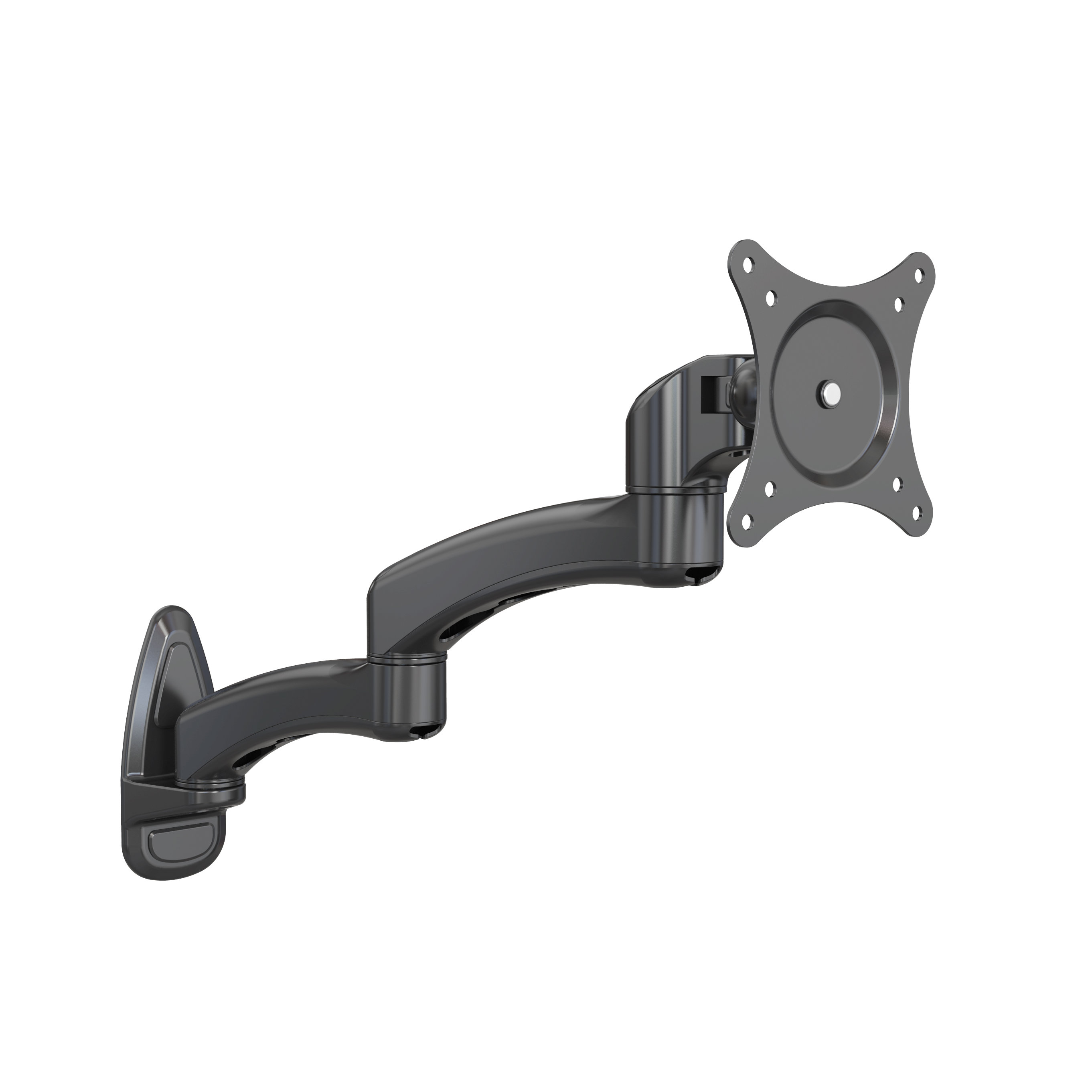 Height Adjustable Single Monitor Arm Wall Mount with Cable Management – V-MOUNTS VM-L17D