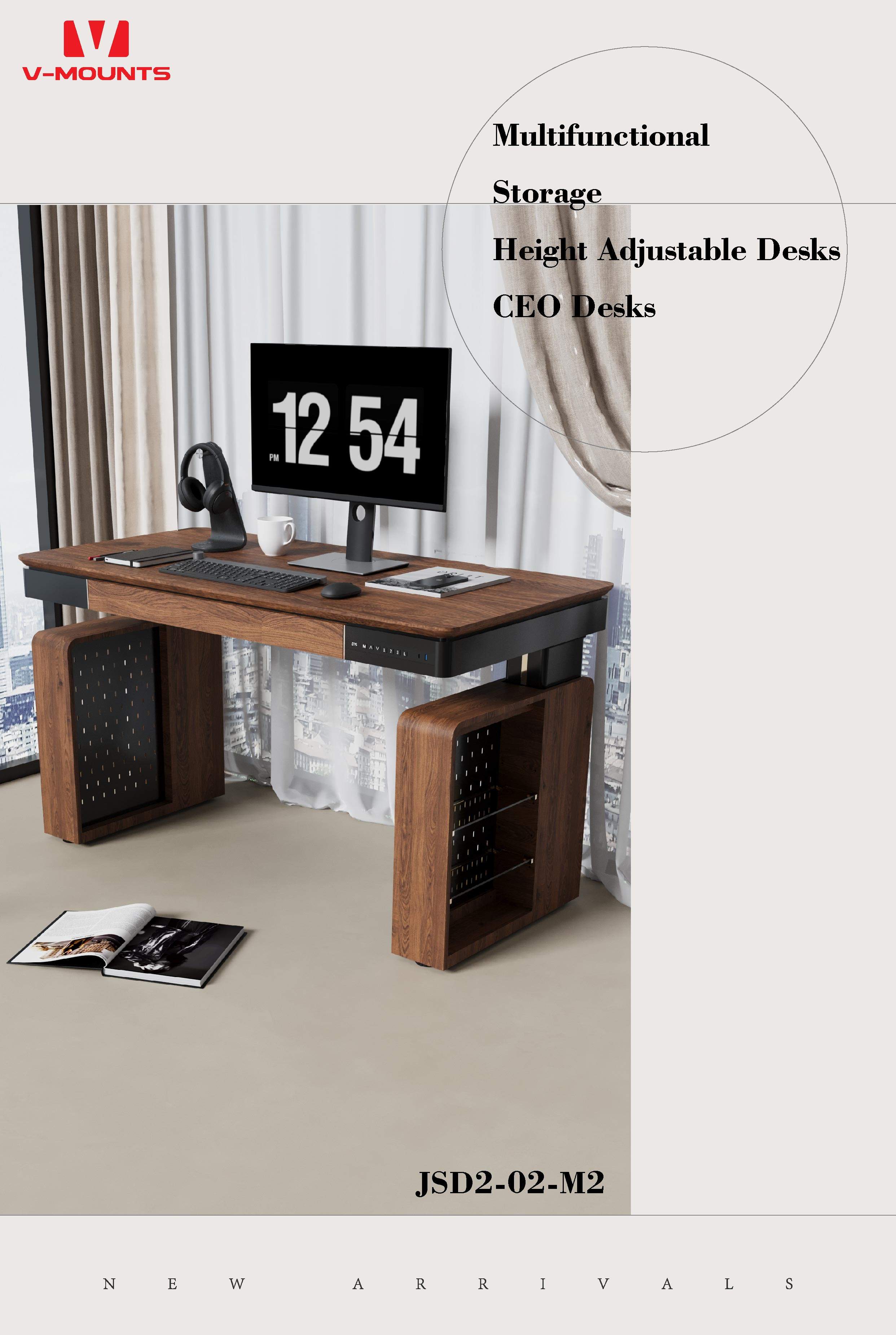 V-MOUNTS Electric Sit to Stand Desks JSD2-02-M2
