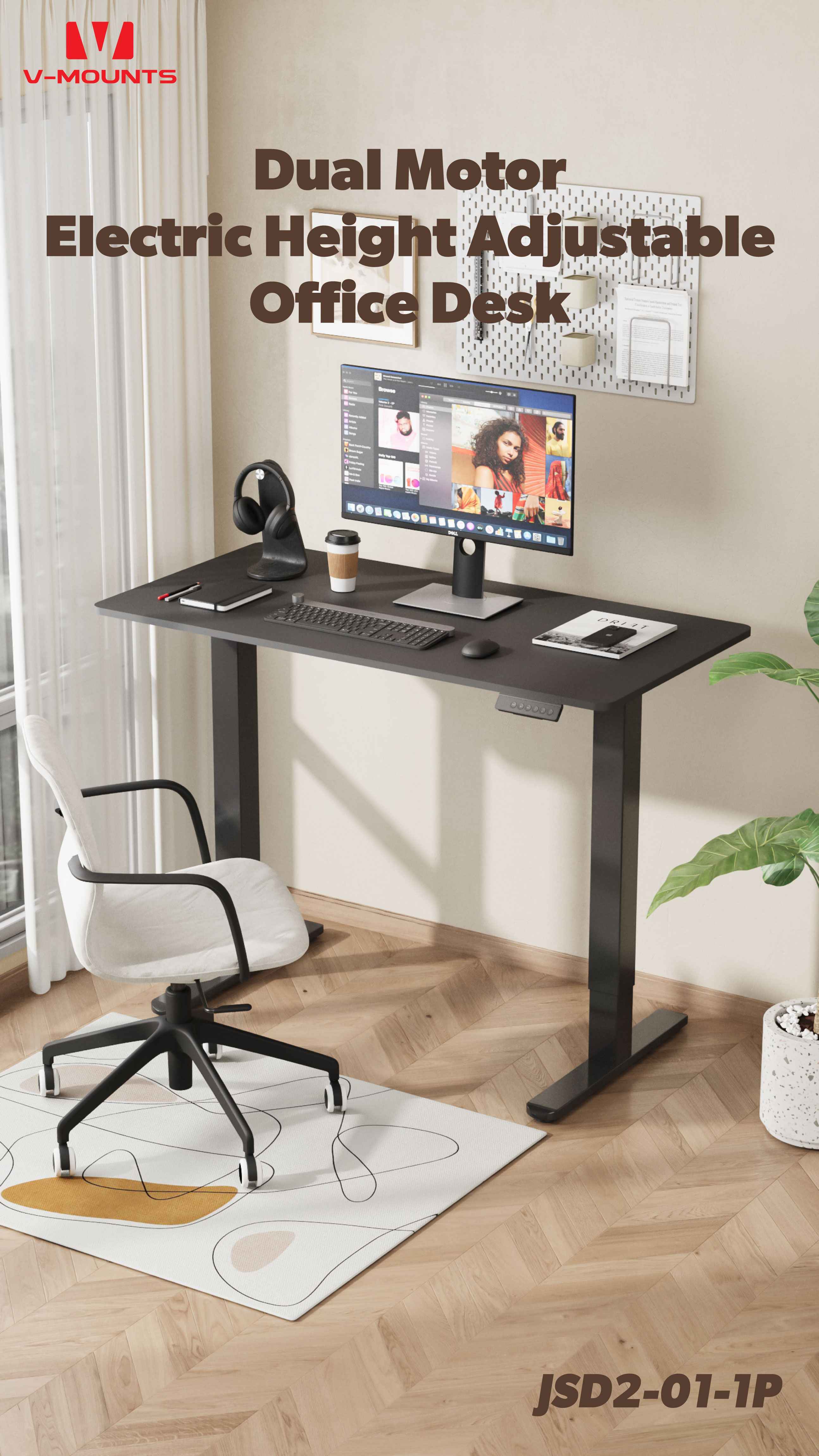 V-MOUNTS Electric Sit to Stand Desks JSD2-01-1P