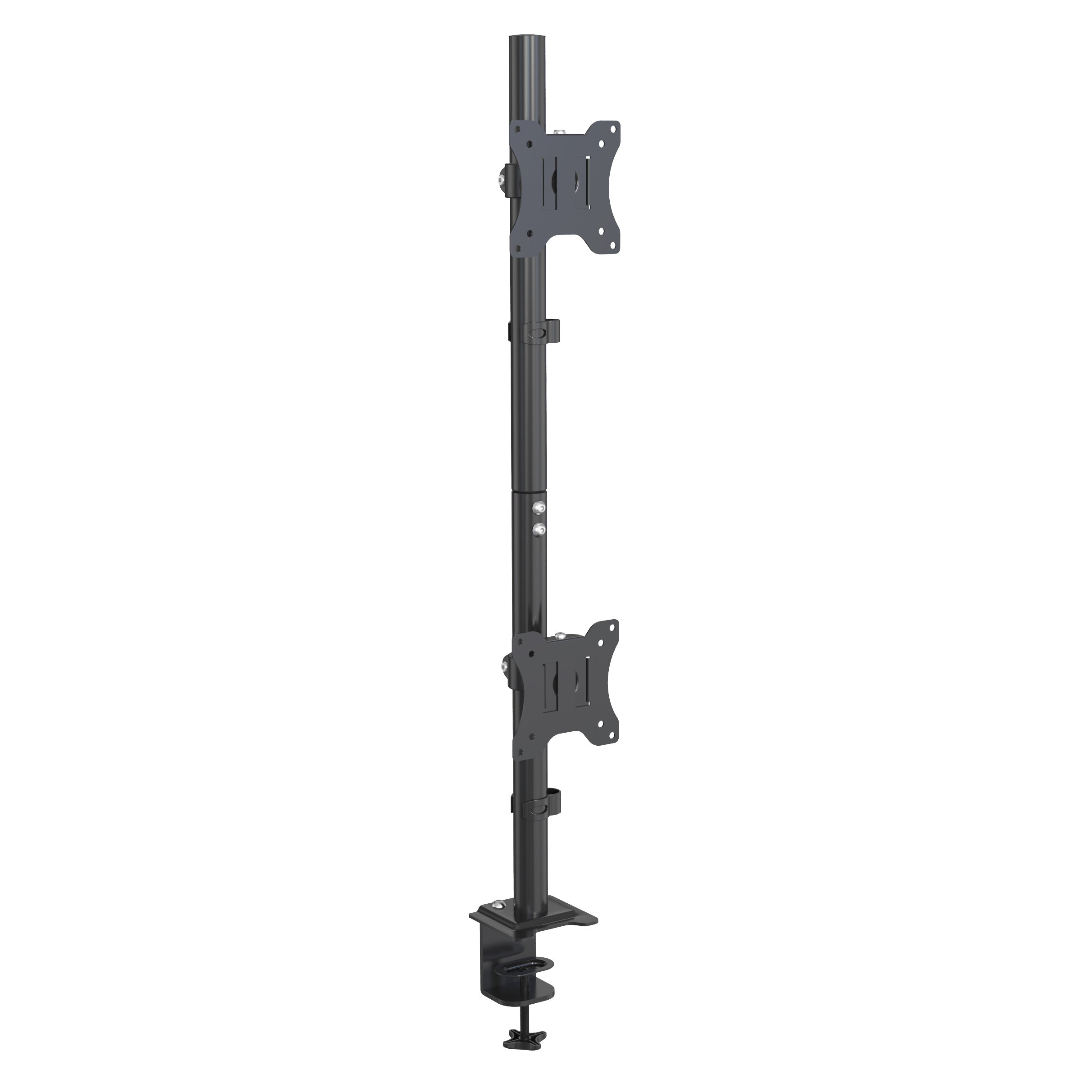Dual Monitor Articulating Desk Mount with C-Clamp & Grommet V-MOUNTS VM-D502