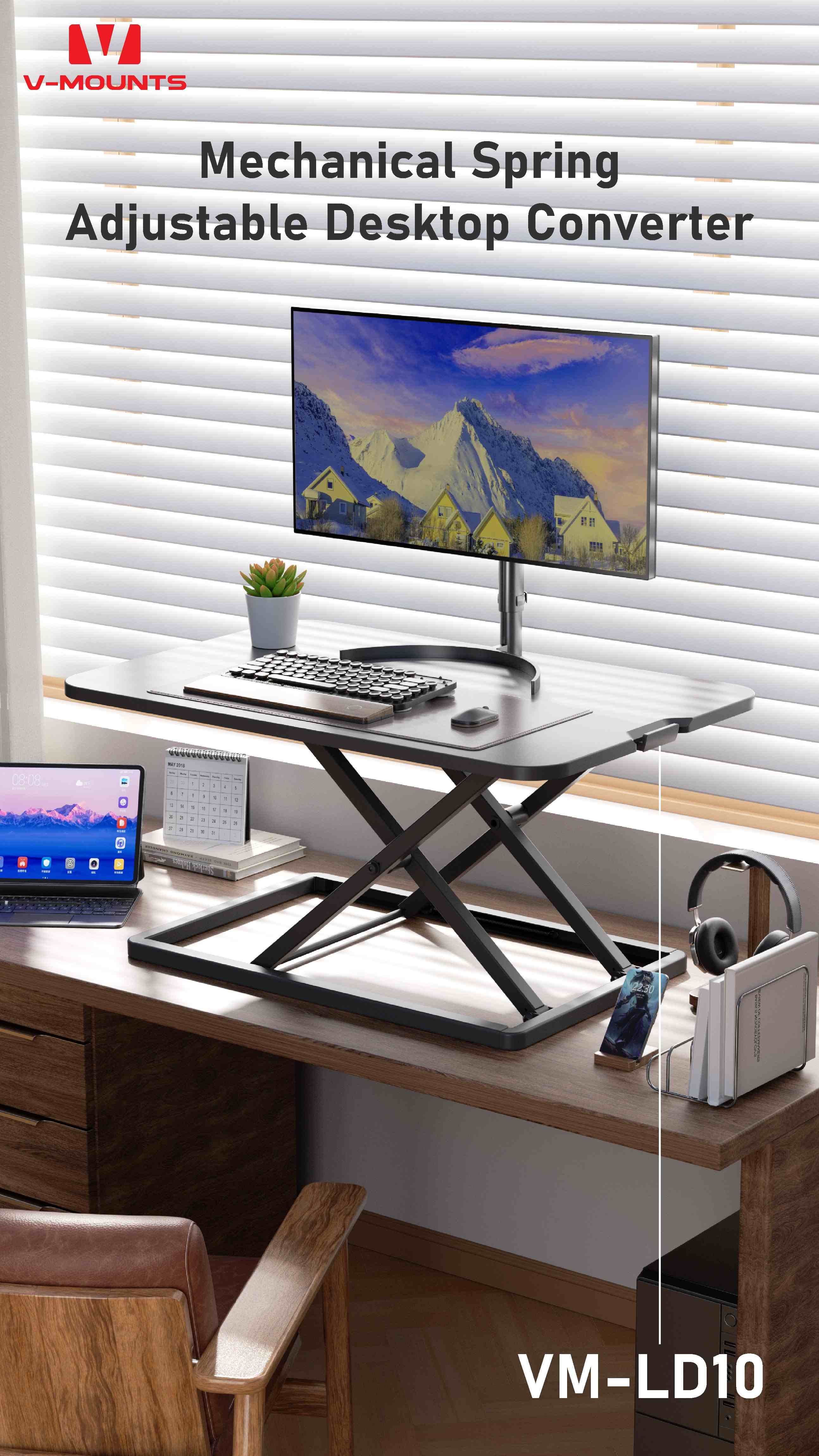 V-MOUNTS Gas Lift Desk Converters LD10
