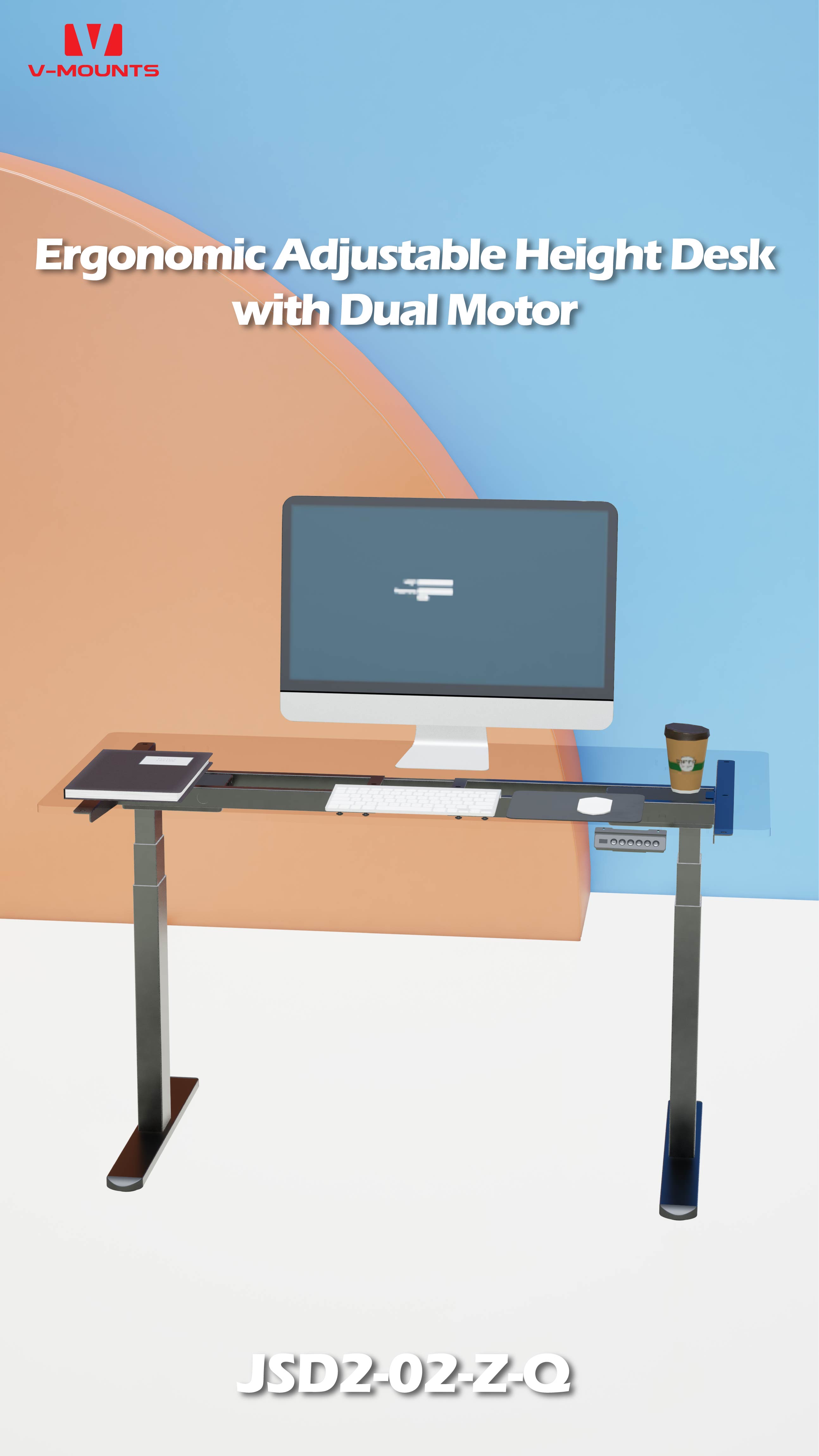 V-MOUNTS Electric Sit to Stand Desks JSD2-02-Z-Q