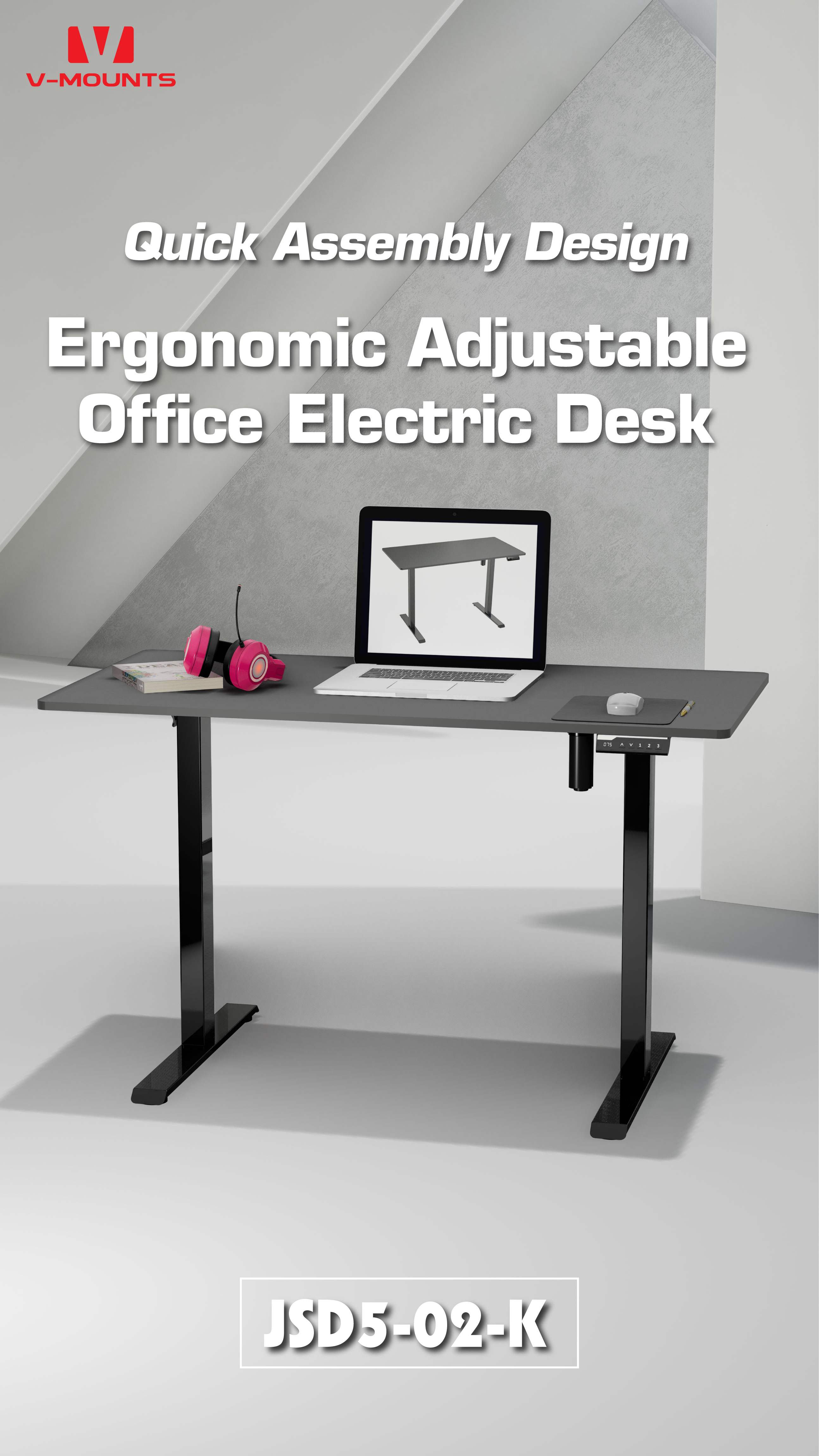 V-MOUNTS Electric Sit to Stand Desks JSD5-02-K
