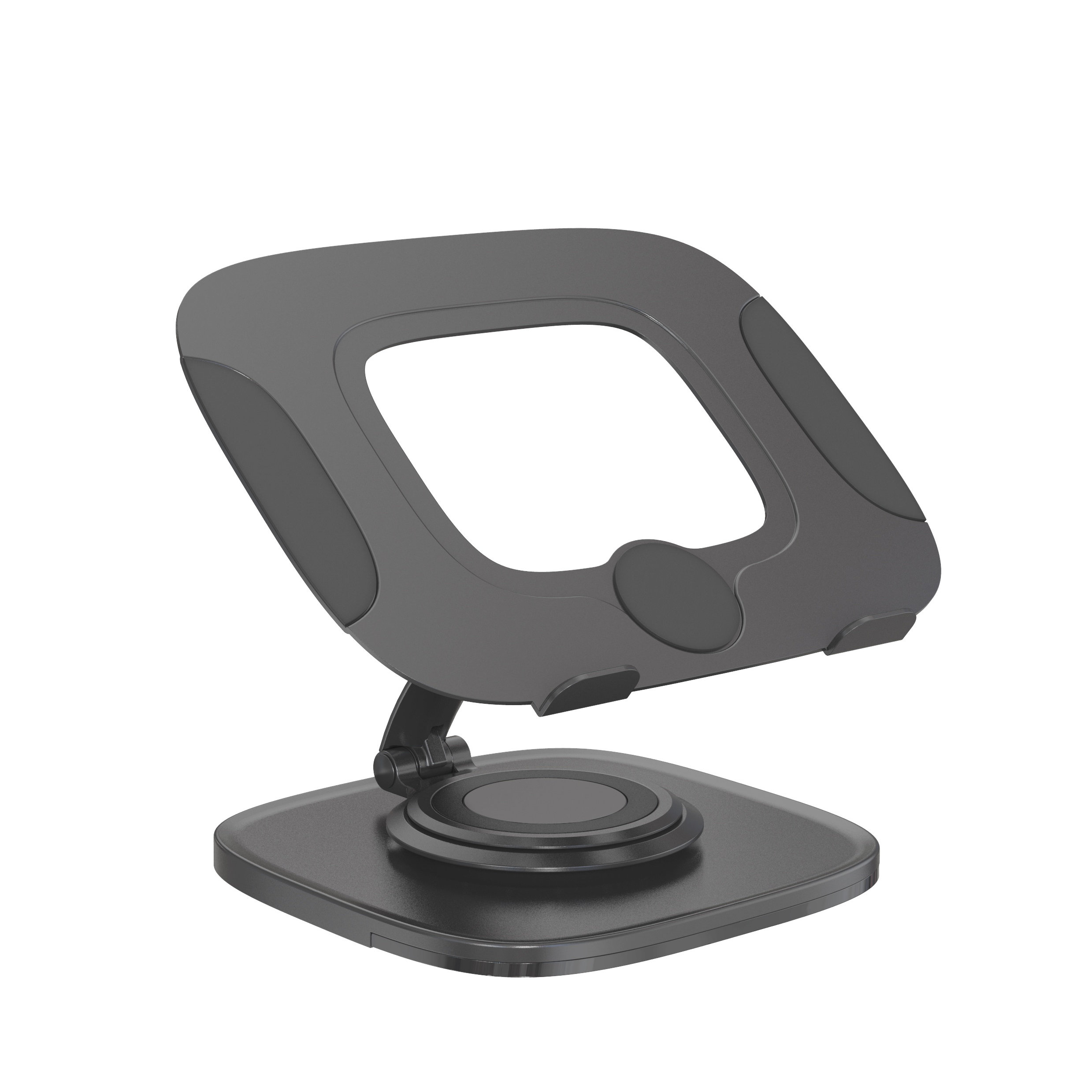 Adjustable Ergonomic Laptop Stand for Desk – Portable Metal Riser with 360° Rotation, Anti-Slip Design, V-MOUNTS VM-LHA9