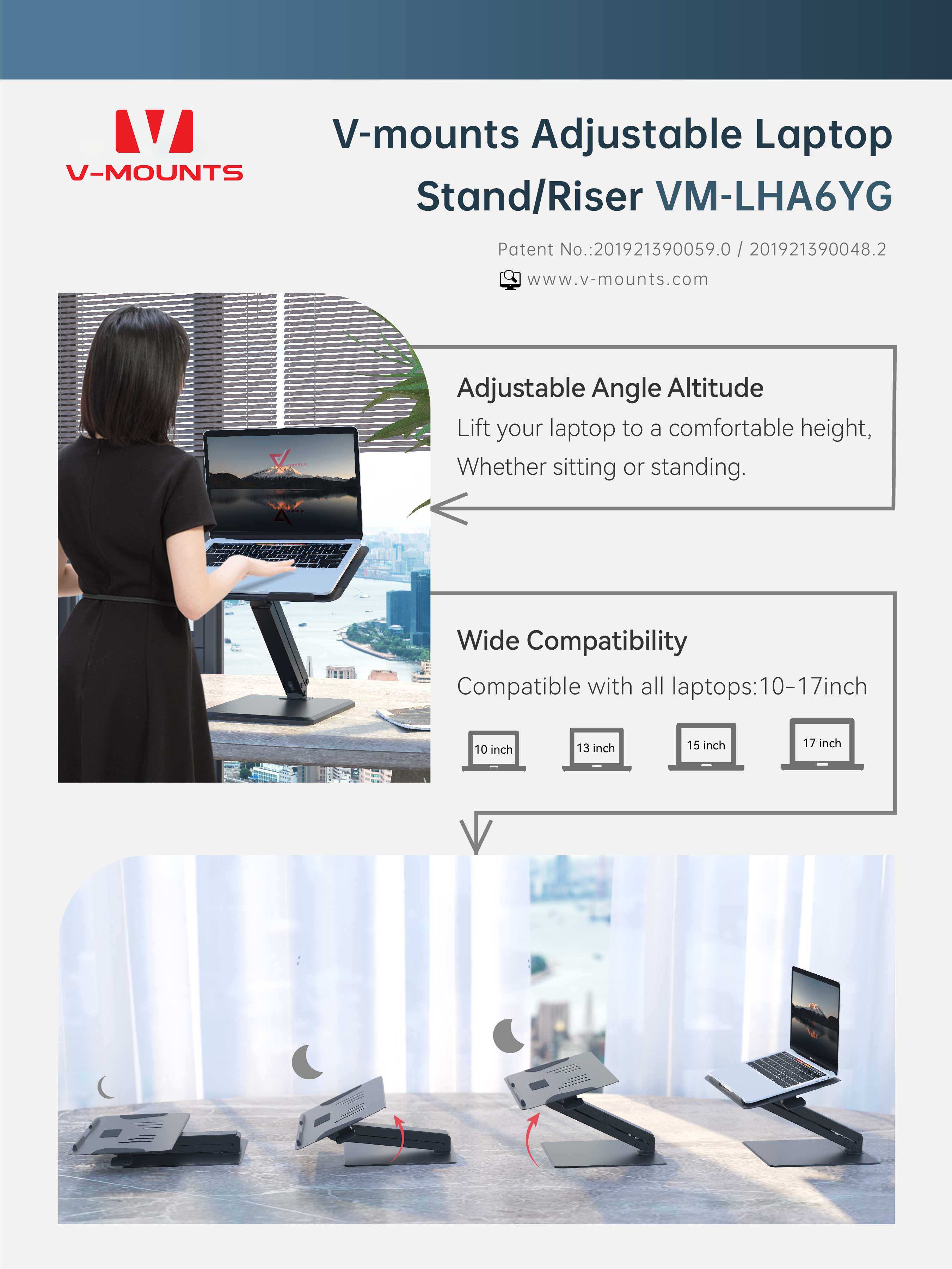 V-MOUNTS Laptop Risers LHA6YG