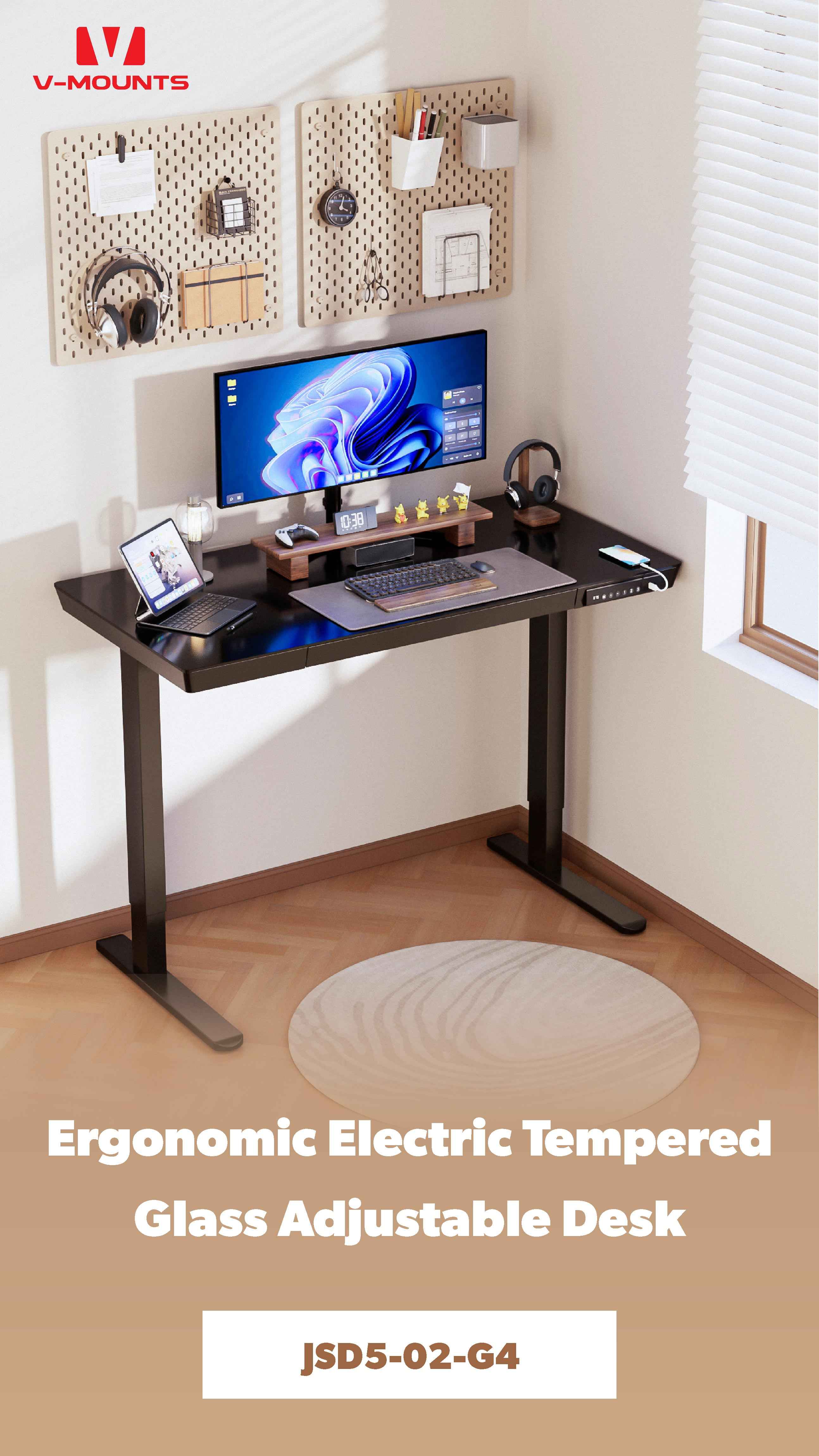 V-MOUNTS Electric Sit to Stand Desks JSD5-02-G4