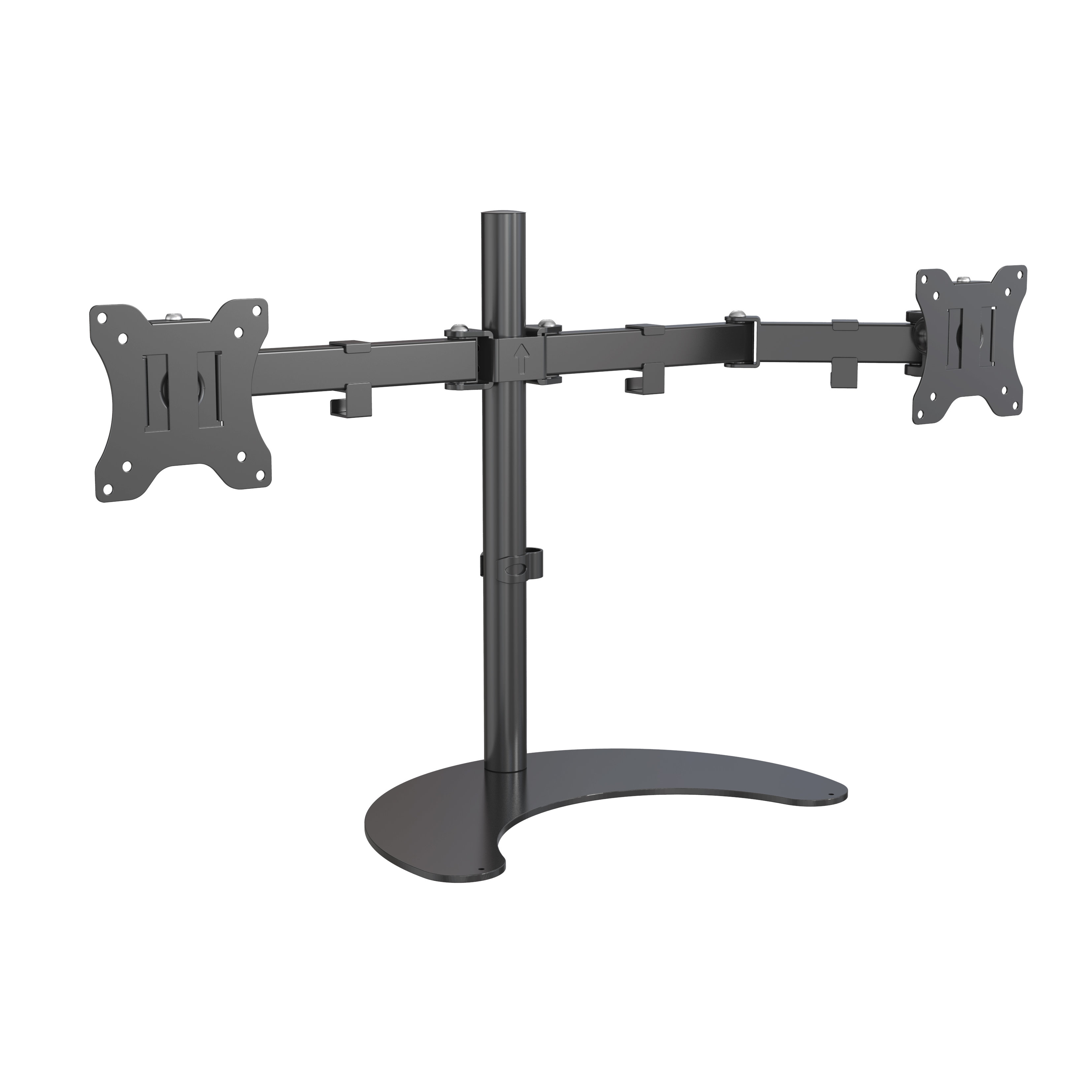 Fully Adjustable Freestanding Dual Monitor Stand for Two Monitors up to 27 Inch V-MOUNTS VM-D54S